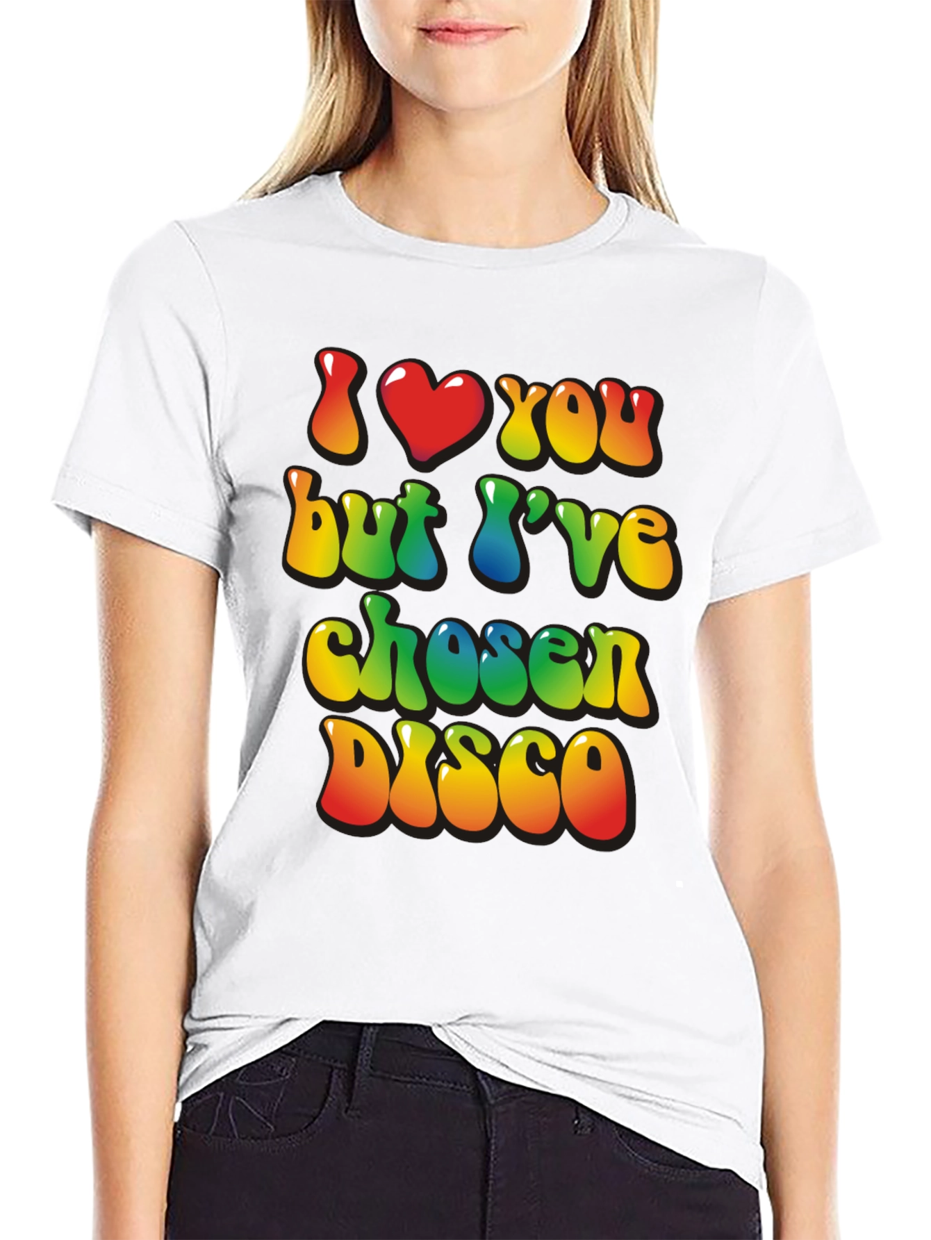 I Heart You But Ive Chosen Disco Black T-Shirt
