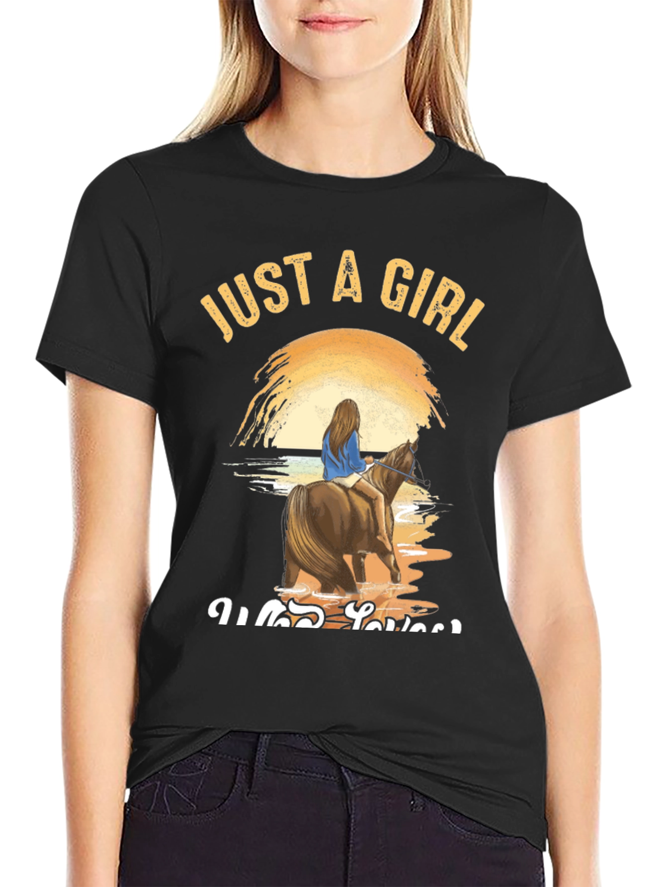 Just A Girl Who Loves Horses Graphic Tee