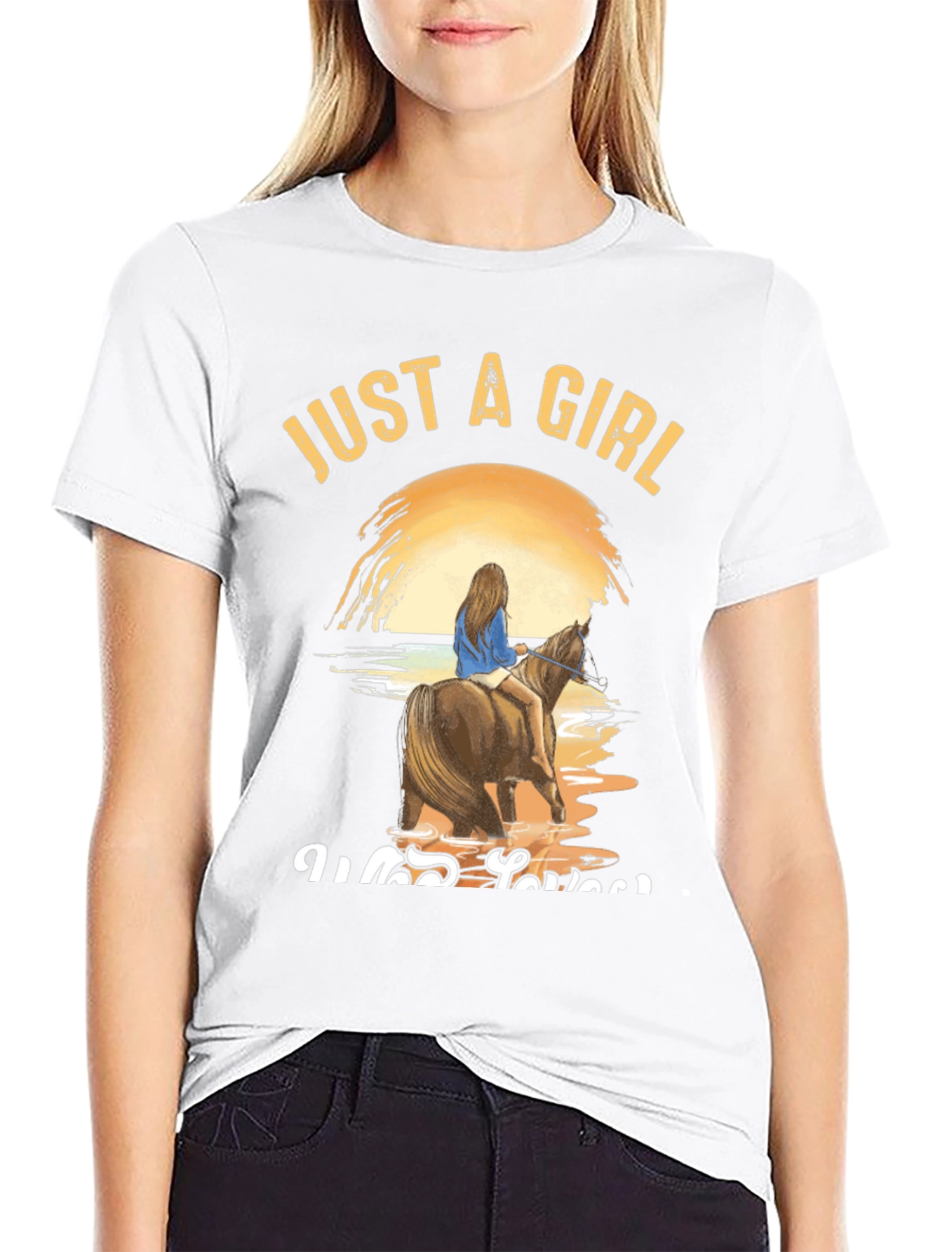 Just A Girl Who Loves Horses Graphic Tee
