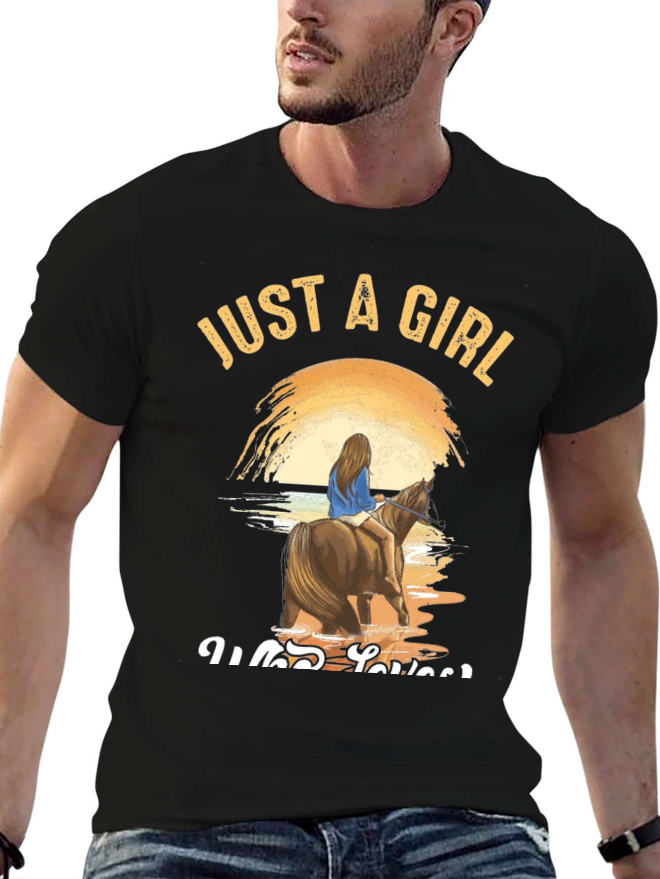 Just A Girl Who Loves Horses Graphic Tee