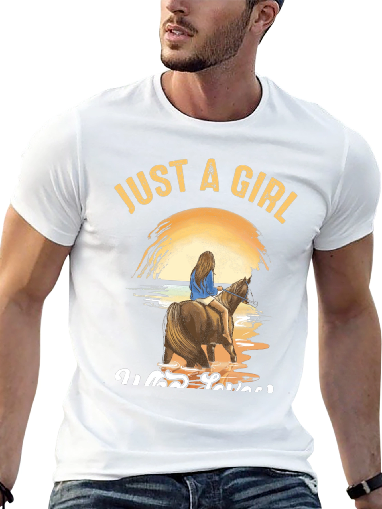 Just A Girl Who Loves Horses Graphic Tee