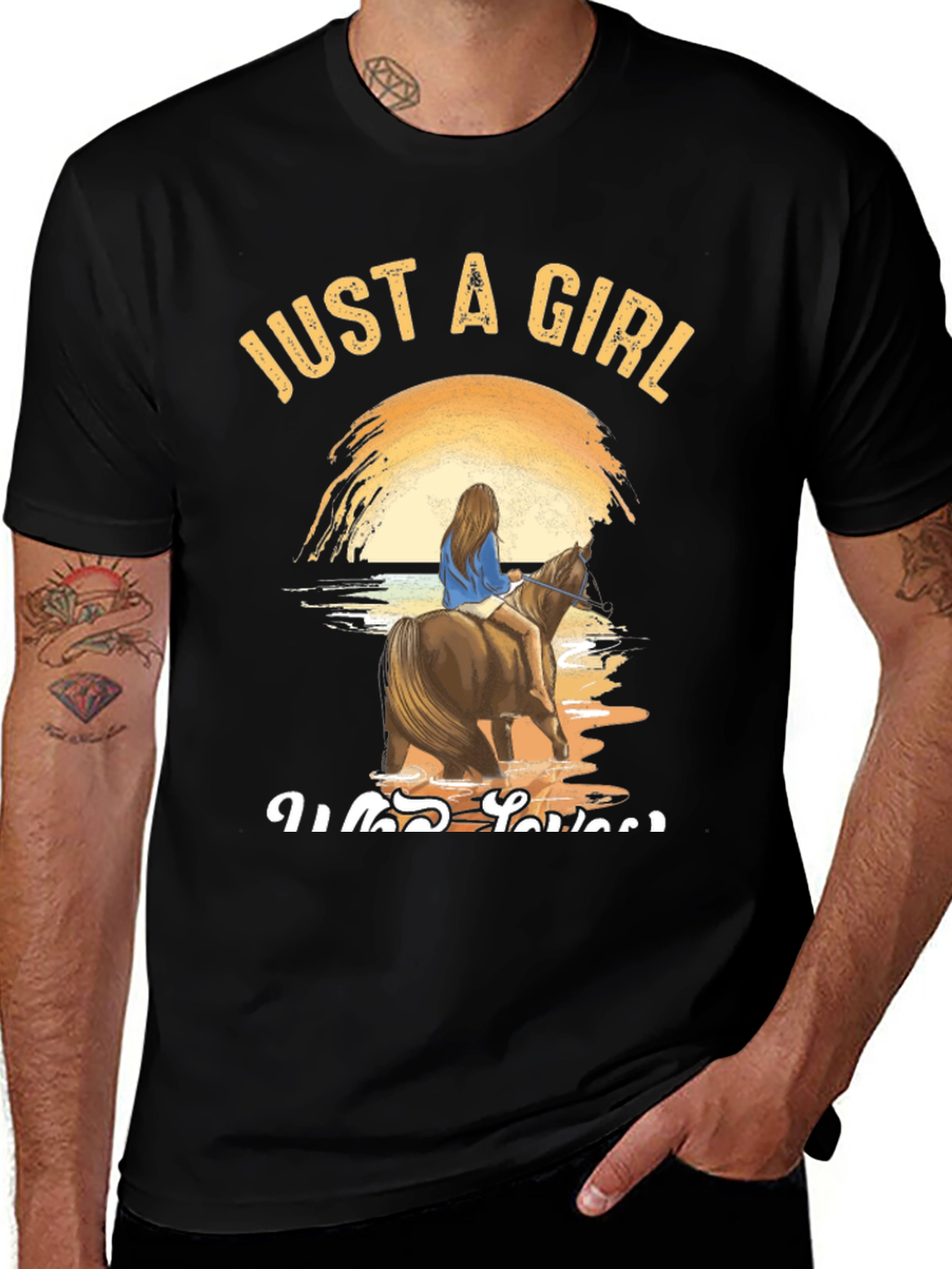 Just A Girl Who Loves Horses Graphic Tee