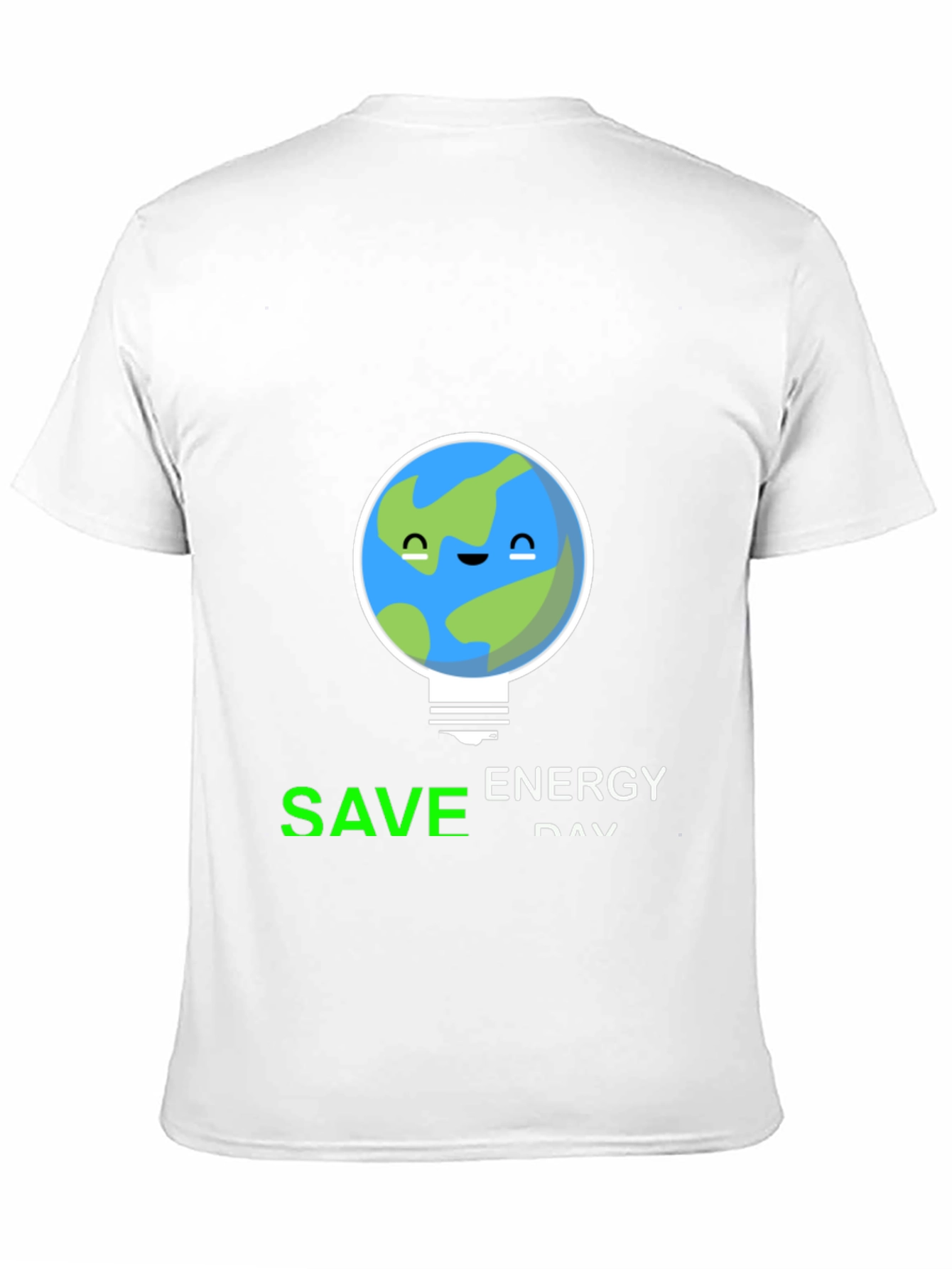 Save Energy Day Earth Graphic Tee - Black