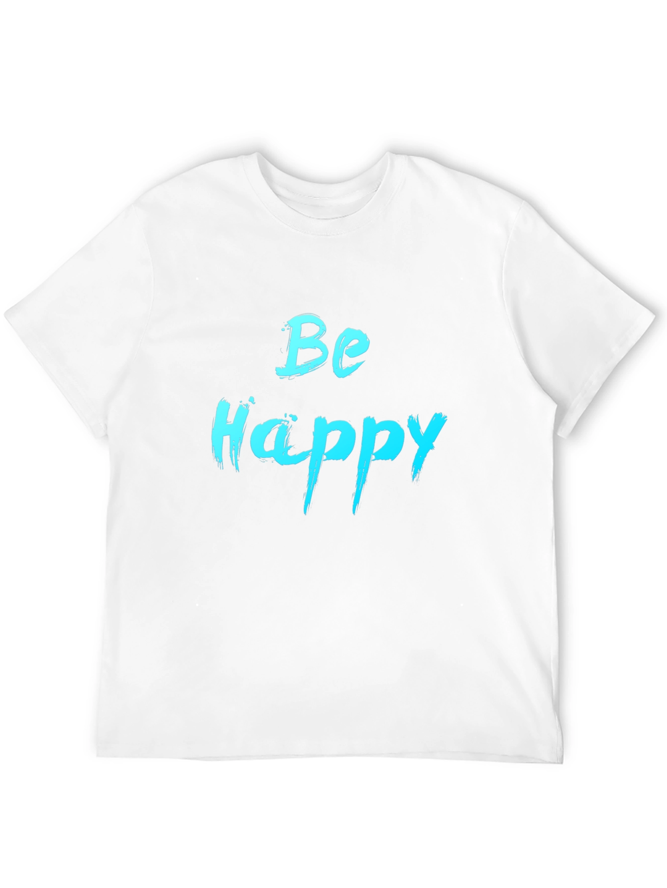 Be Happy Graphic Tee - Black Cotton Comfort