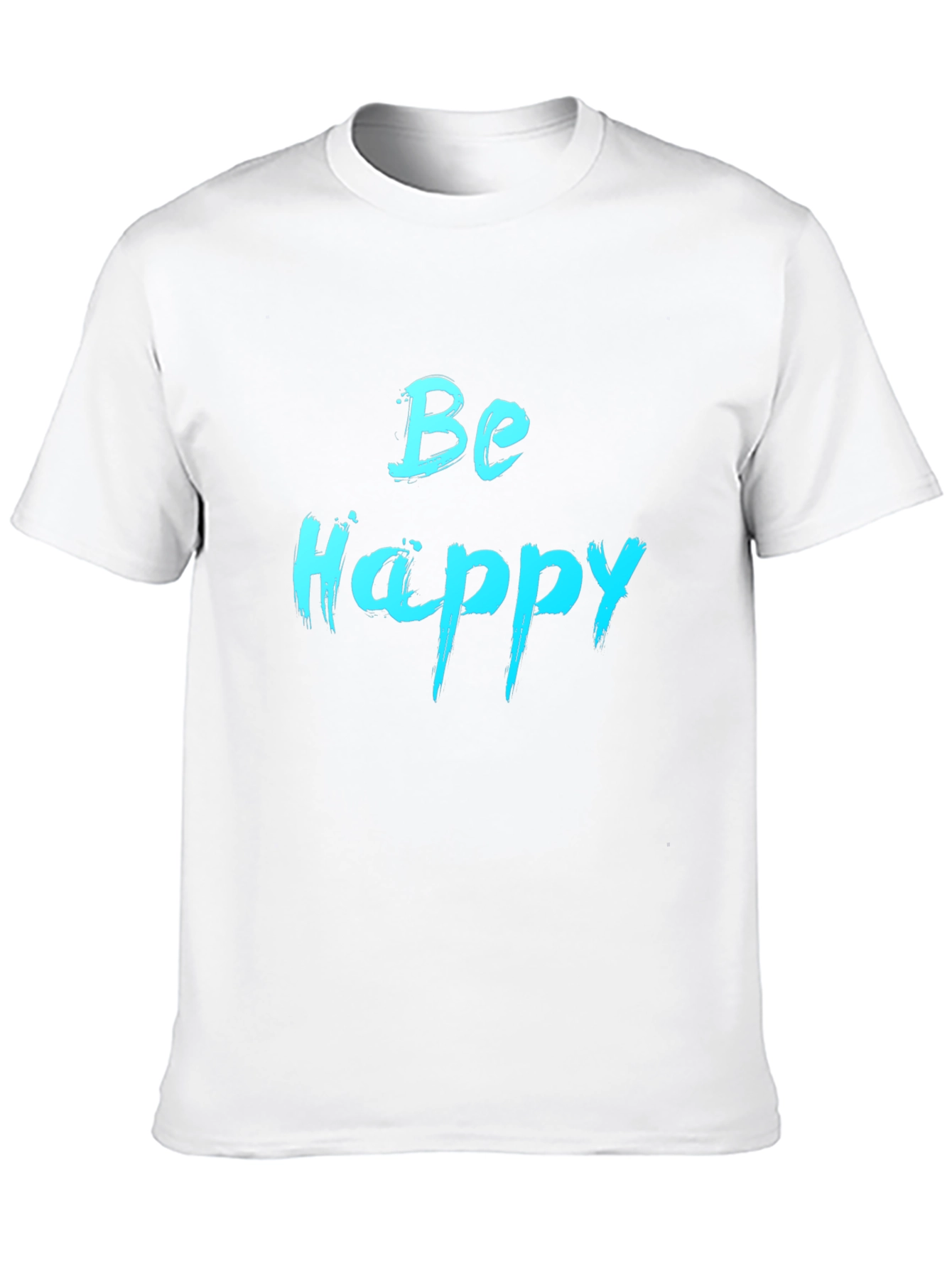 Be Happy Graphic Tee - Black Cotton Comfort