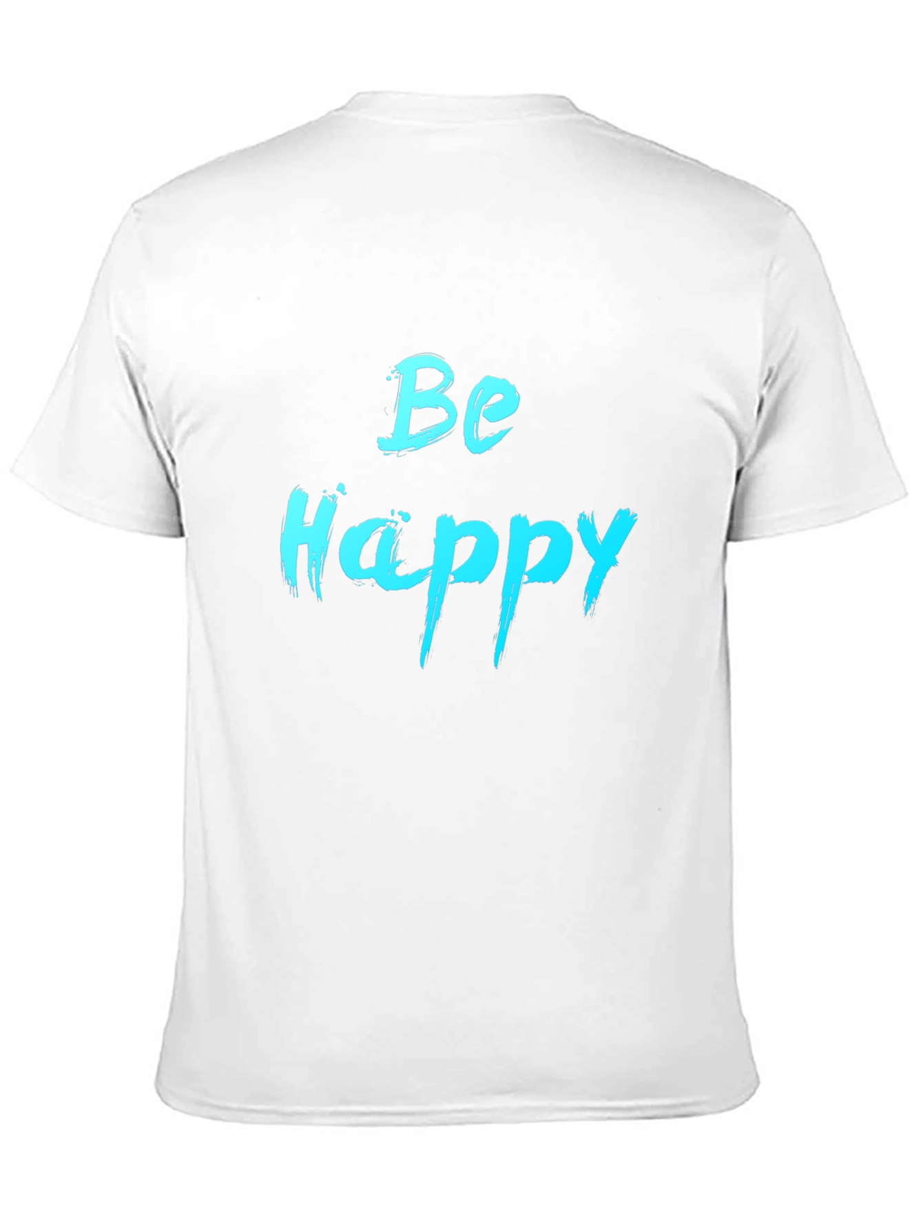 Be Happy Graphic Tee - Black Cotton Comfort