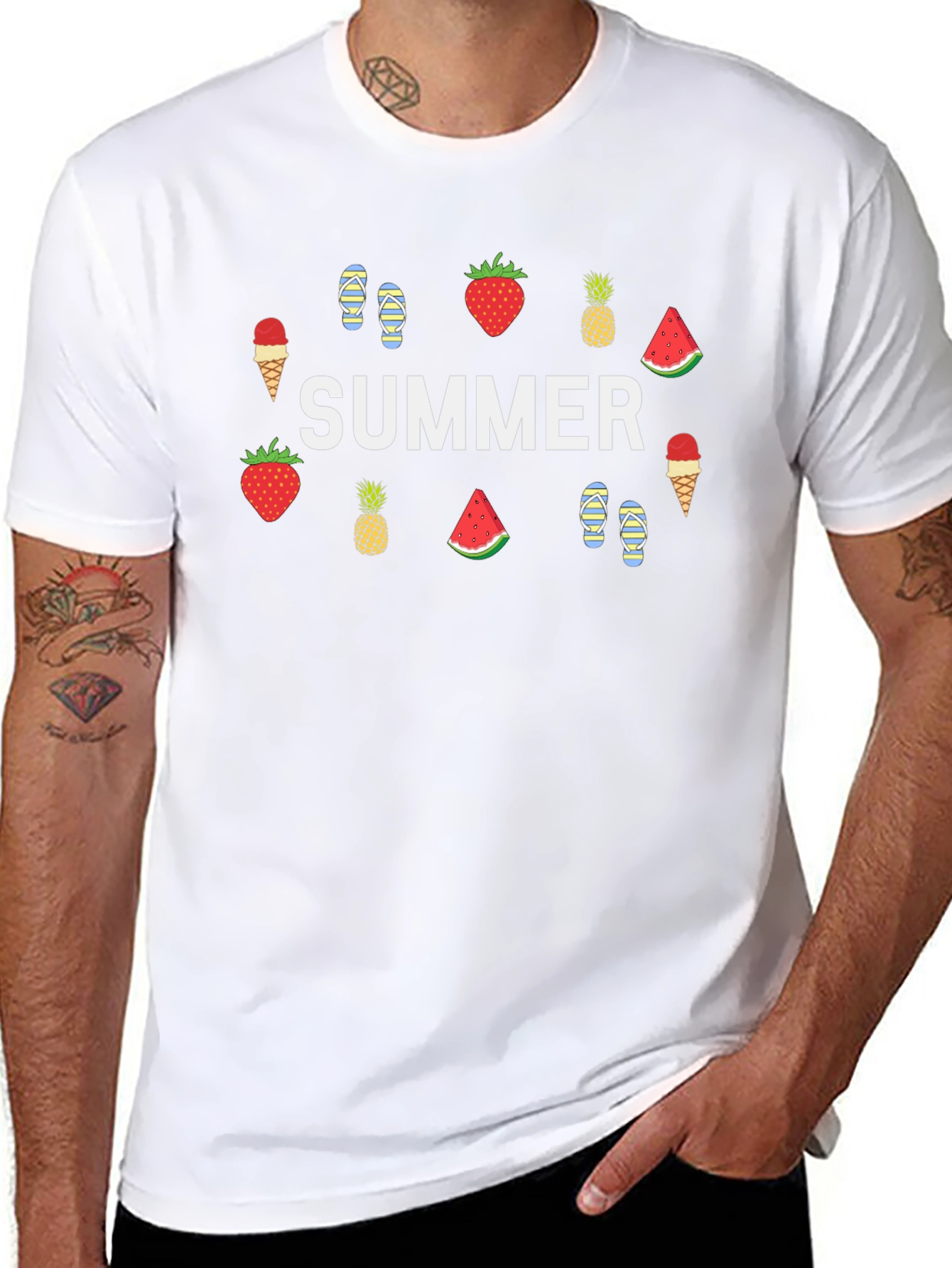 Summer Theme Graphic T-Shirt