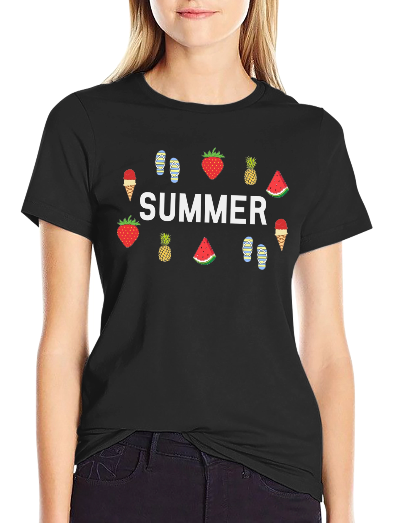 Summer Theme Graphic T-Shirt