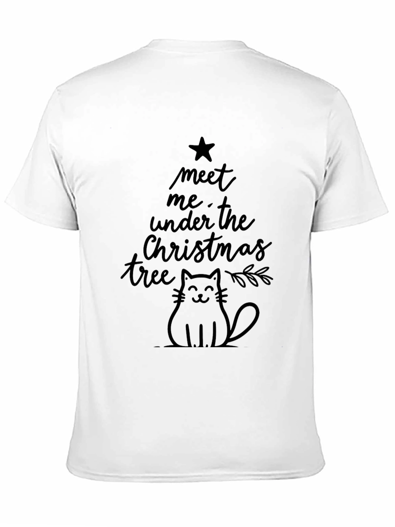 Meet Me Under the Christmas Tree Cat T-Shirt