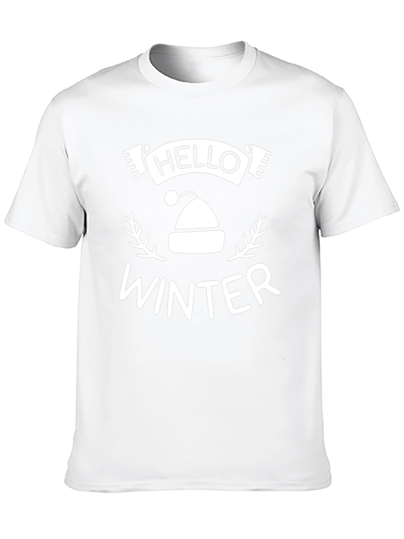 Hello Winter Graphic Tee - Black