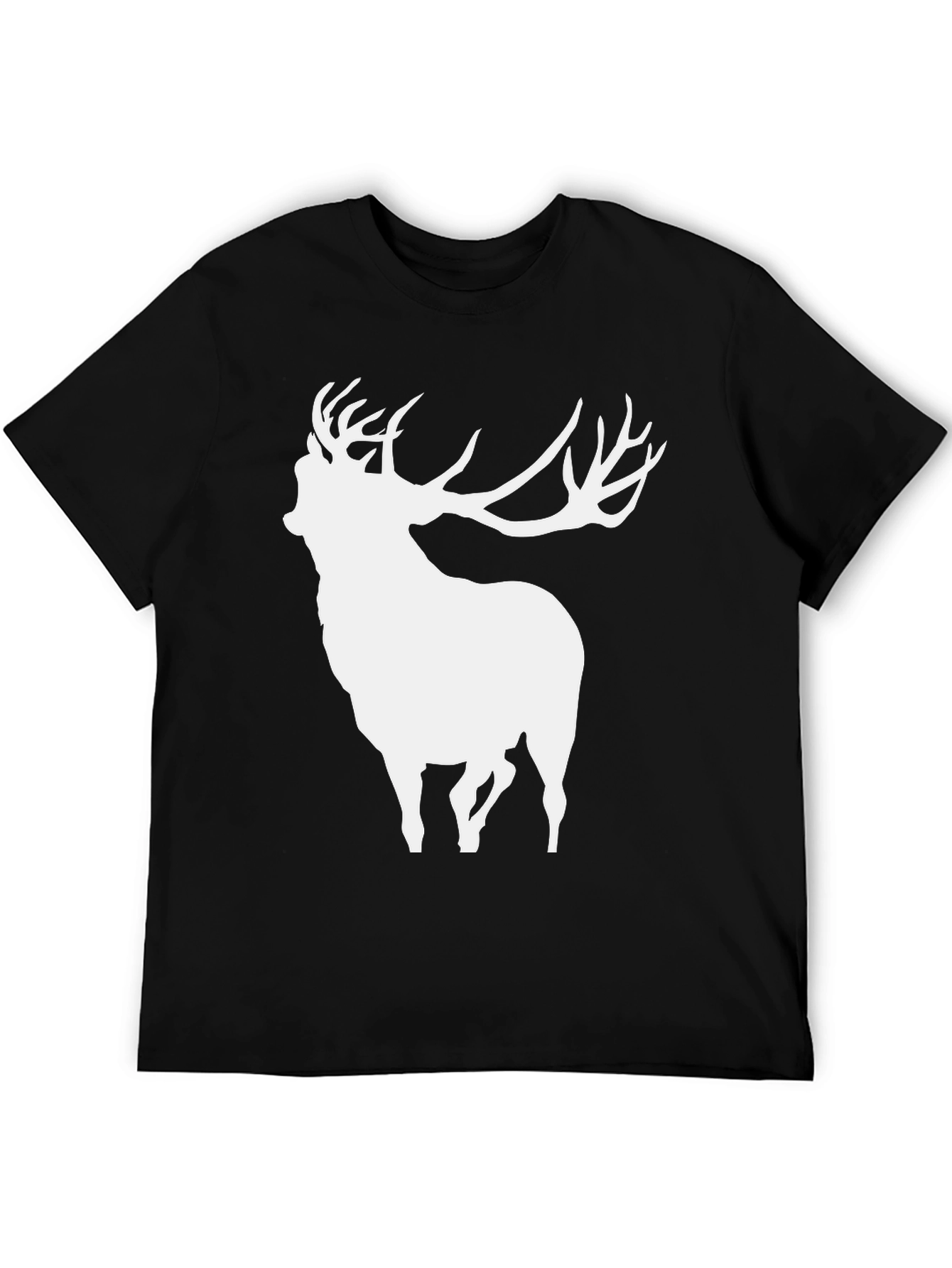 Deer Silhouette Black T-Shirt