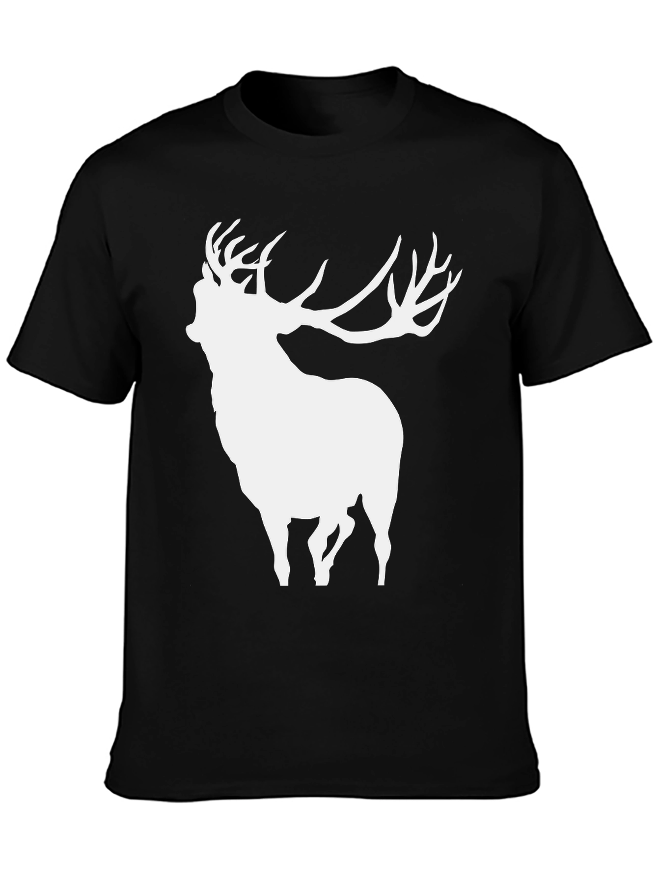 Deer Silhouette Black T-Shirt