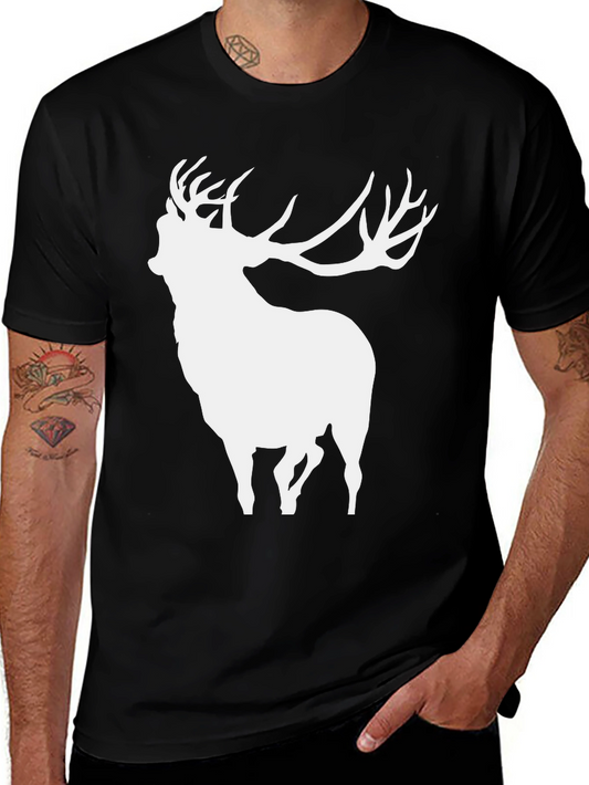 Deer Silhouette Black T-Shirt