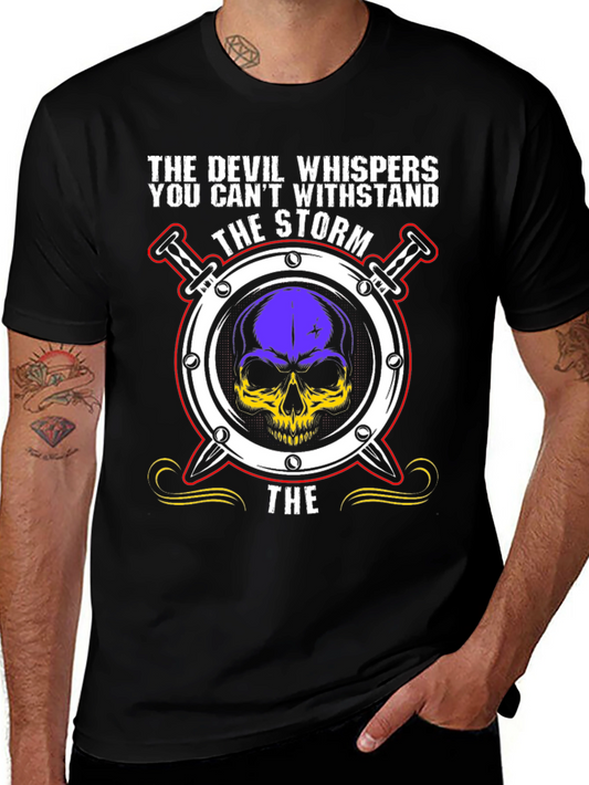 Devils Storm T-Shirt: Skull & Swords Graphic Tee