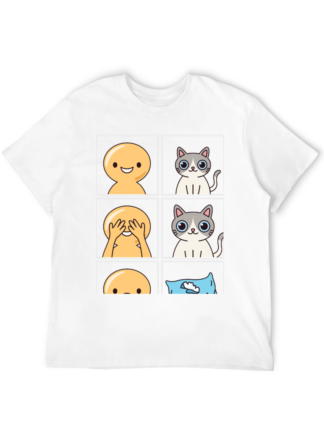 Peek-a-Boo Emoji Cat T-Shirt