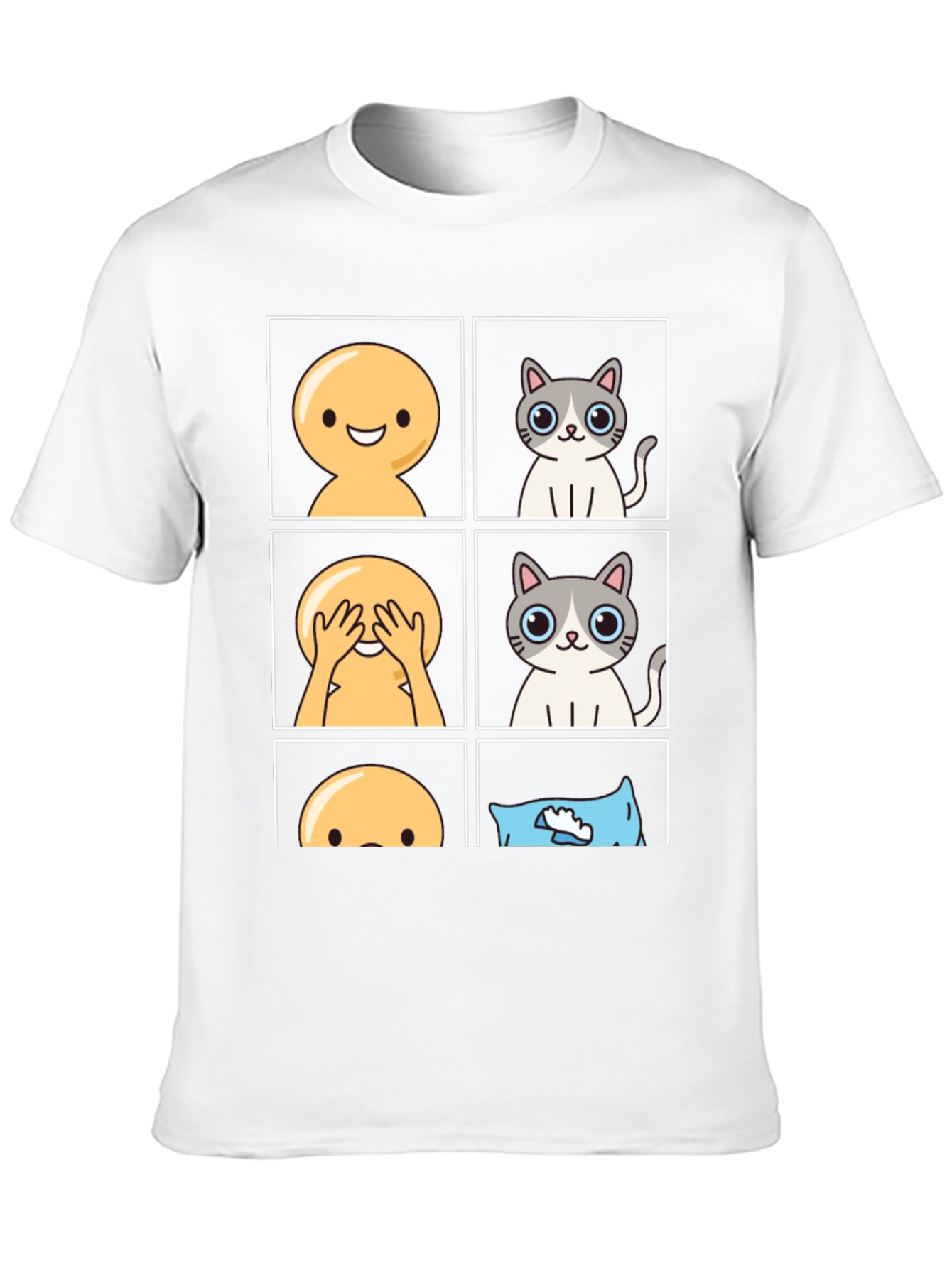 Peek-a-Boo Emoji Cat T-Shirt
