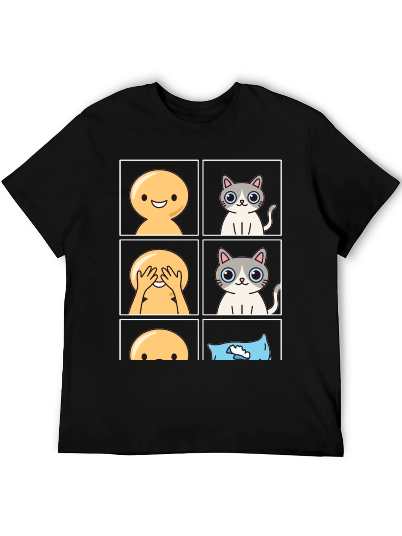 Peek-a-Boo Emoji Cat T-Shirt