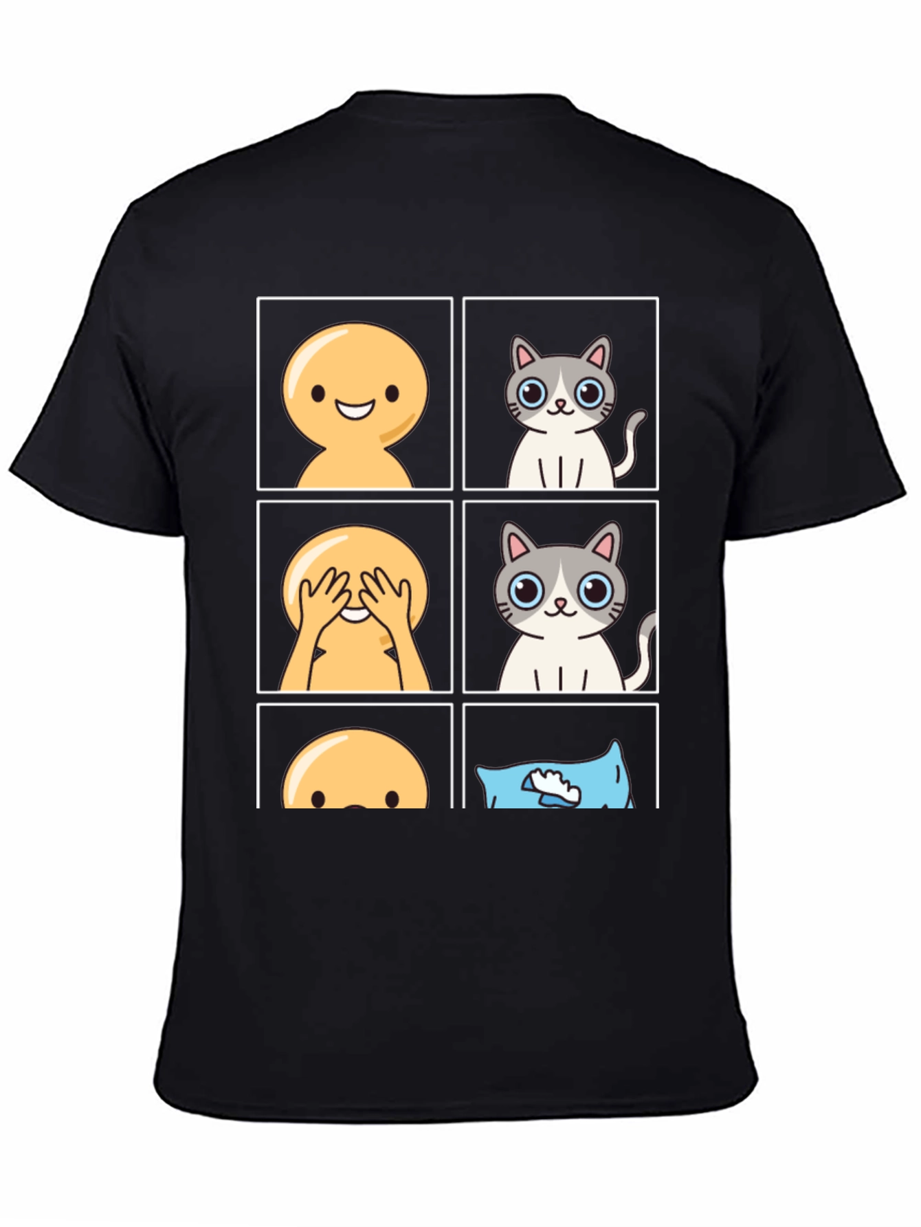 Peek-a-Boo Emoji Cat T-Shirt