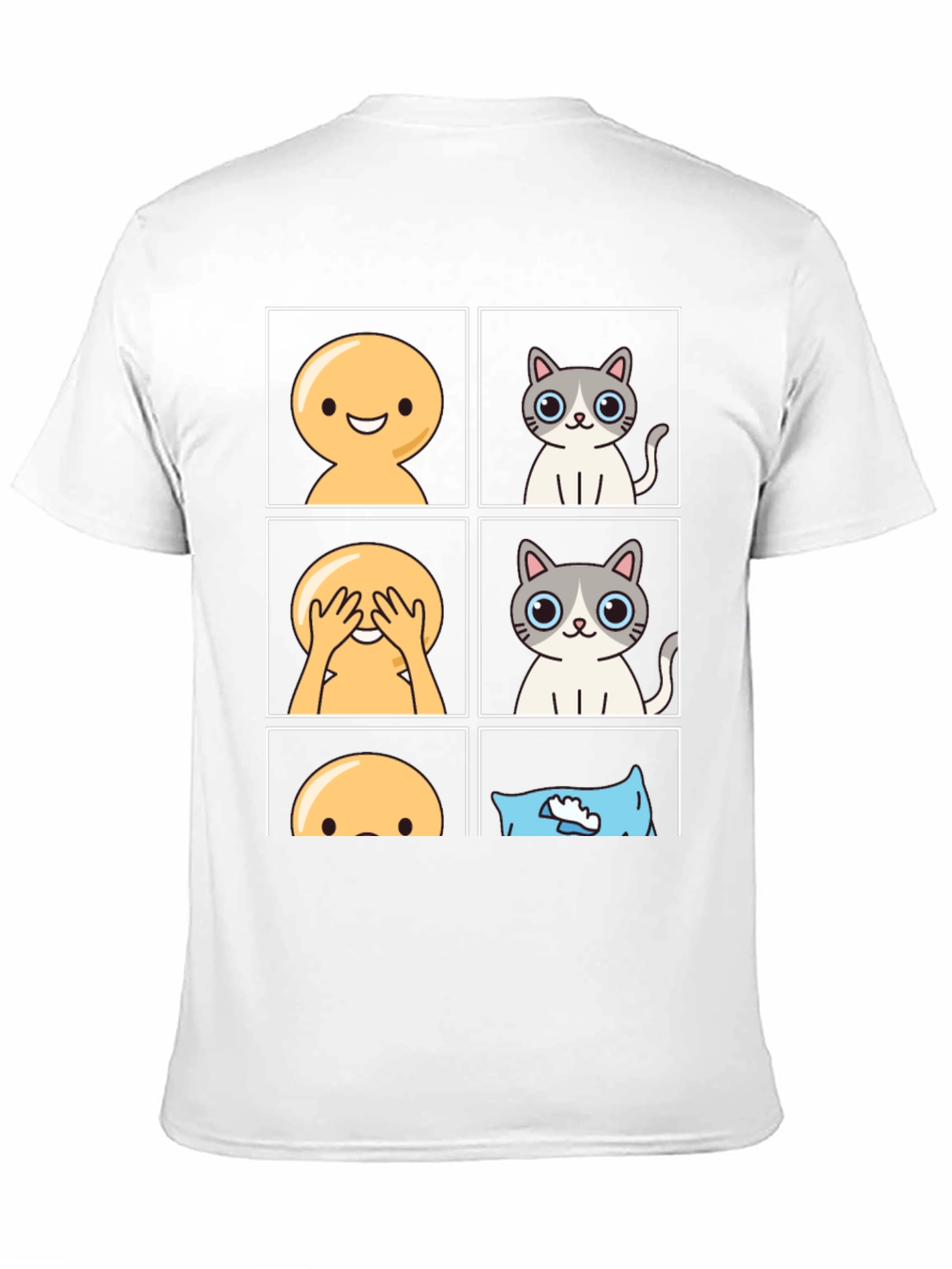 Peek-a-Boo Emoji Cat T-Shirt