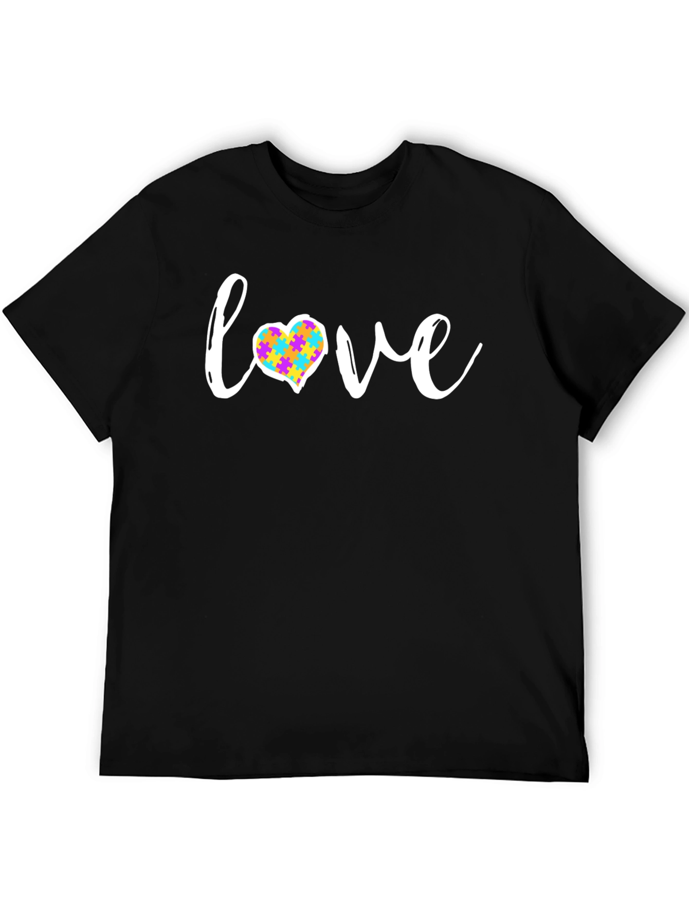 Autism Awareness Love Heart Puzzle T-Shirt