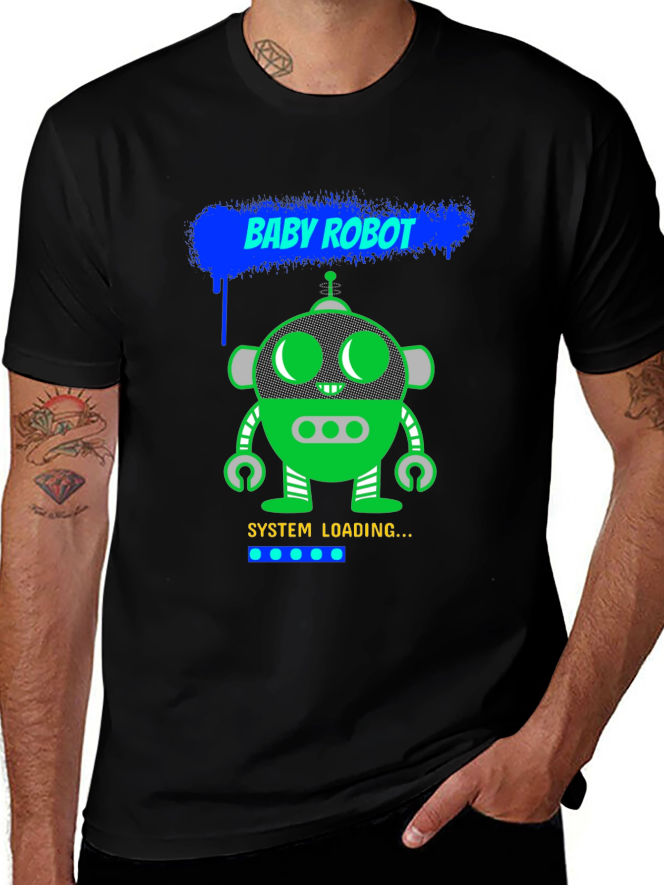 Baby Robot System Loading Graphic Tee