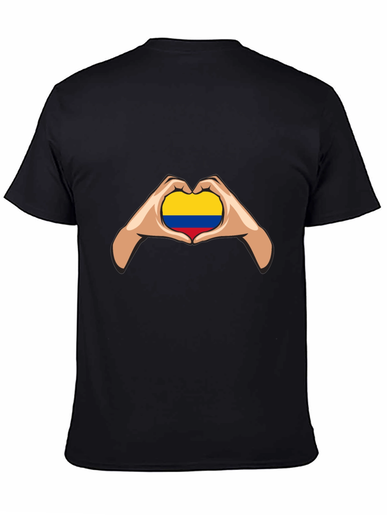 Colombian Flag Heart Hands Graphic Tee