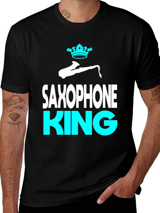 Saxophone King Graphic Tee - Music Lover T-Shirt