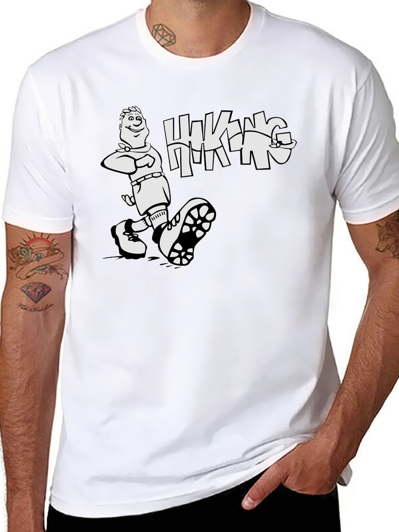 Hiking Adventure Graphic Tee - Black