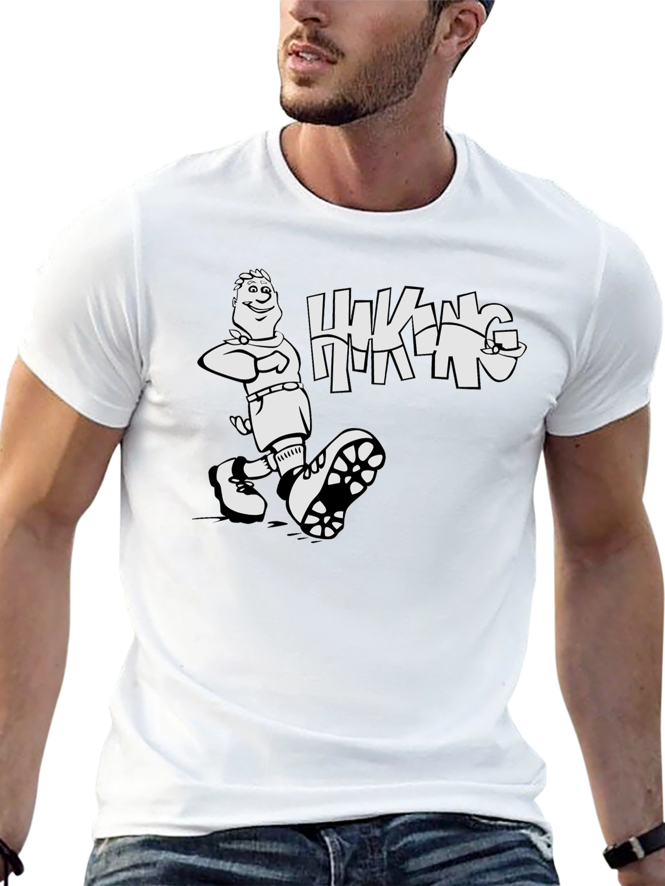 Hiking Adventure Graphic Tee - Black