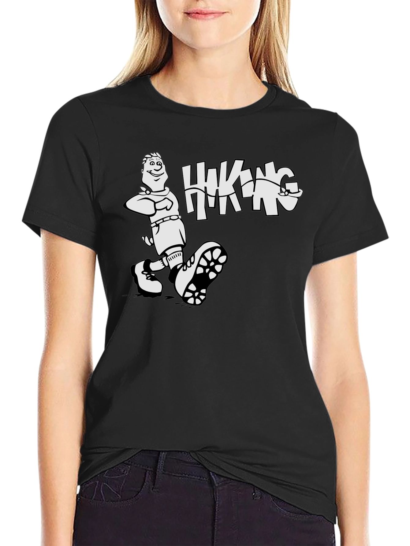 Hiking Adventure Graphic Tee - Black