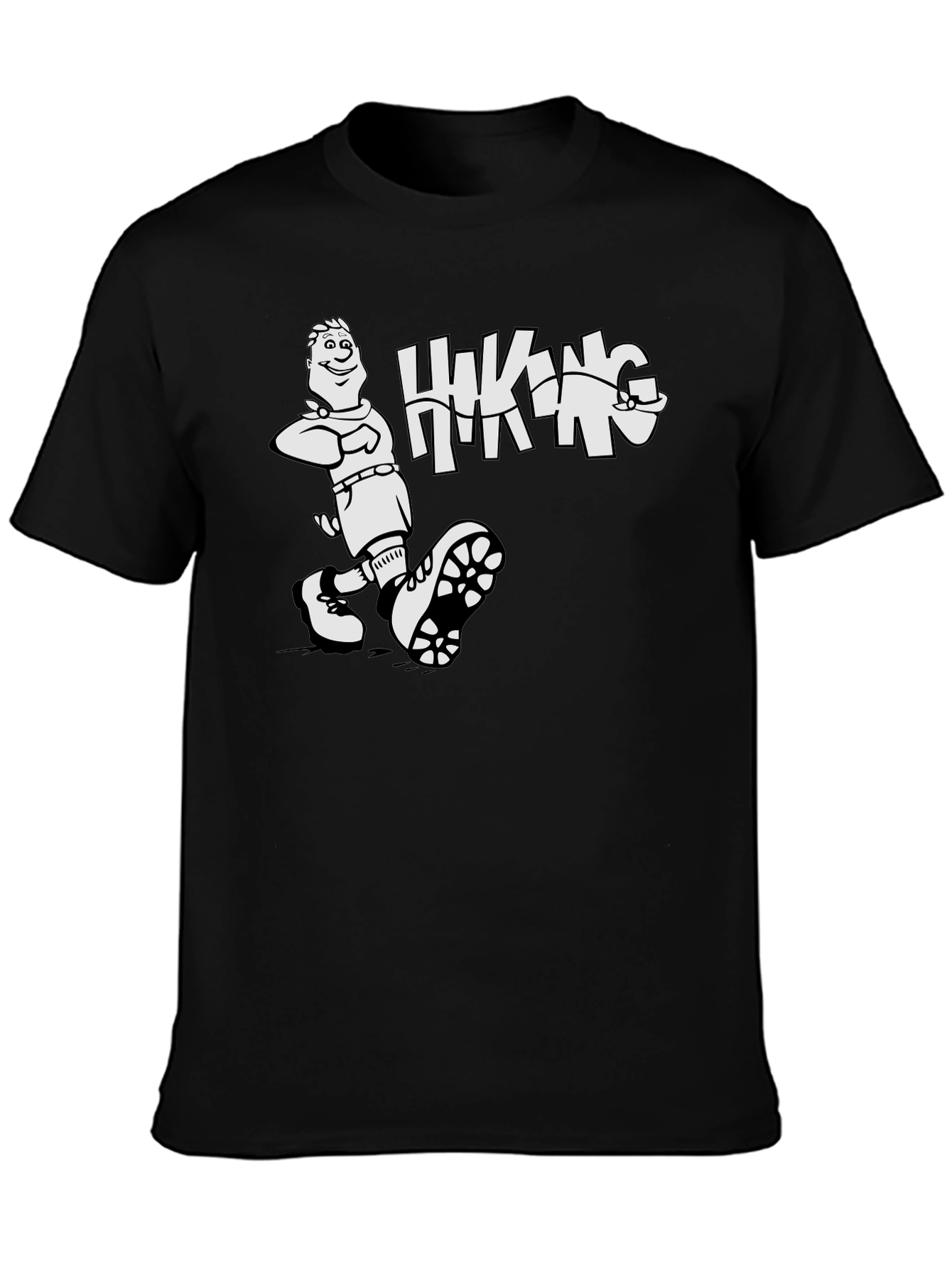 Hiking Adventure Graphic Tee - Black