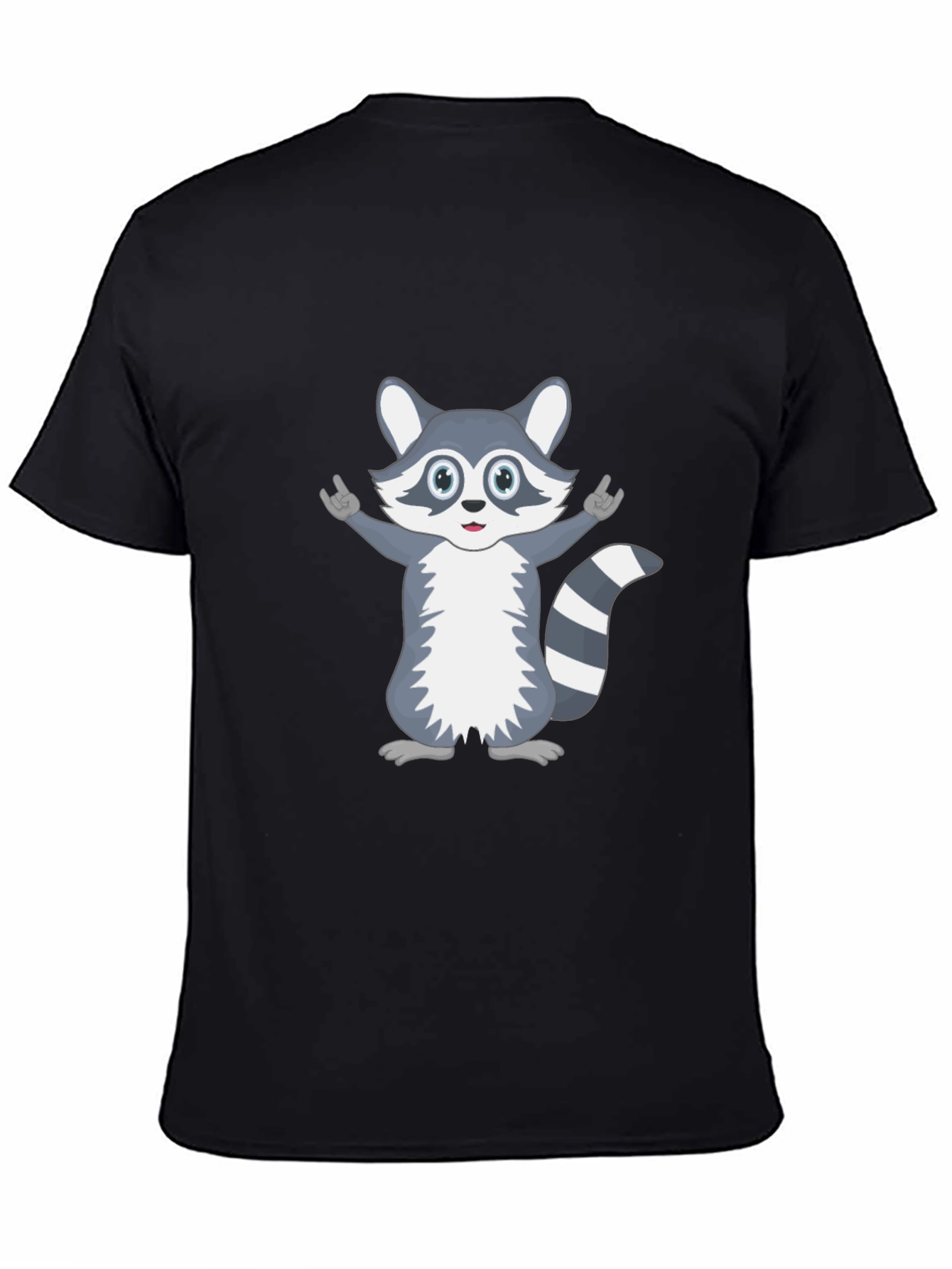 Cute Raccoon Graphic T-Shirt - Unisex Black Tee