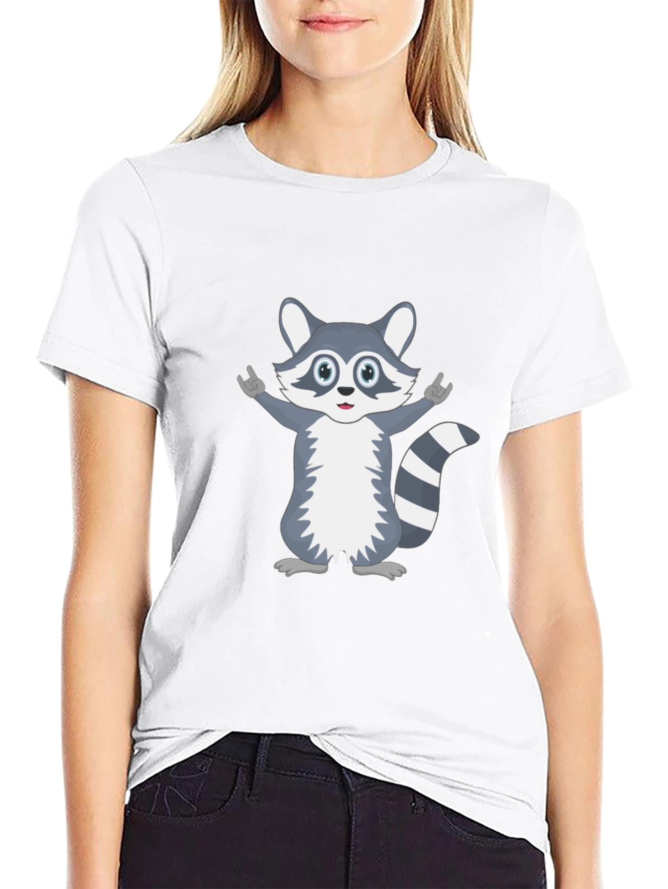 Cute Raccoon Graphic T-Shirt - Unisex Black Tee