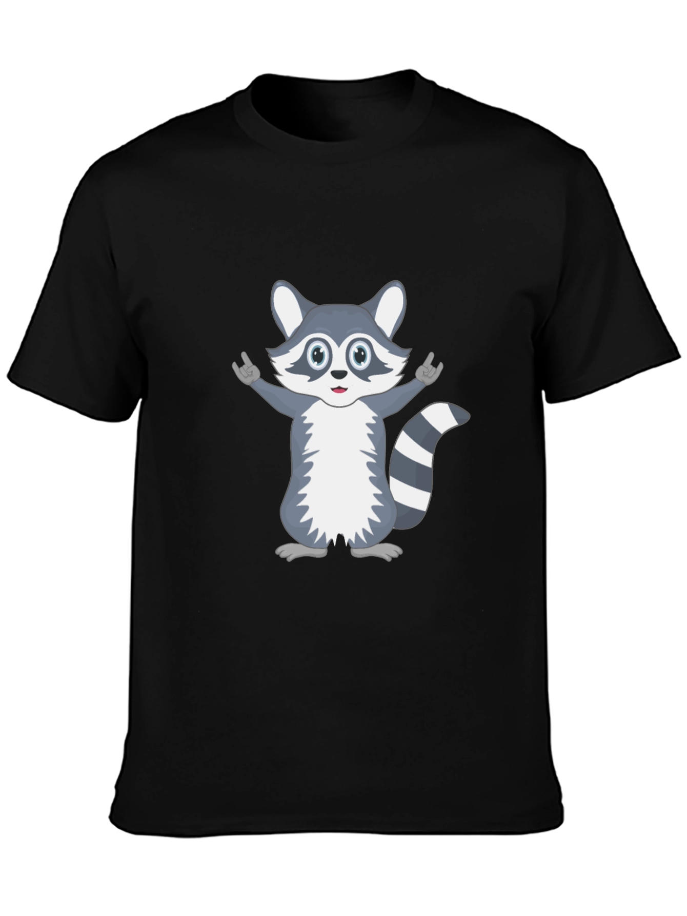 Cute Raccoon Graphic T-Shirt - Unisex Black Tee