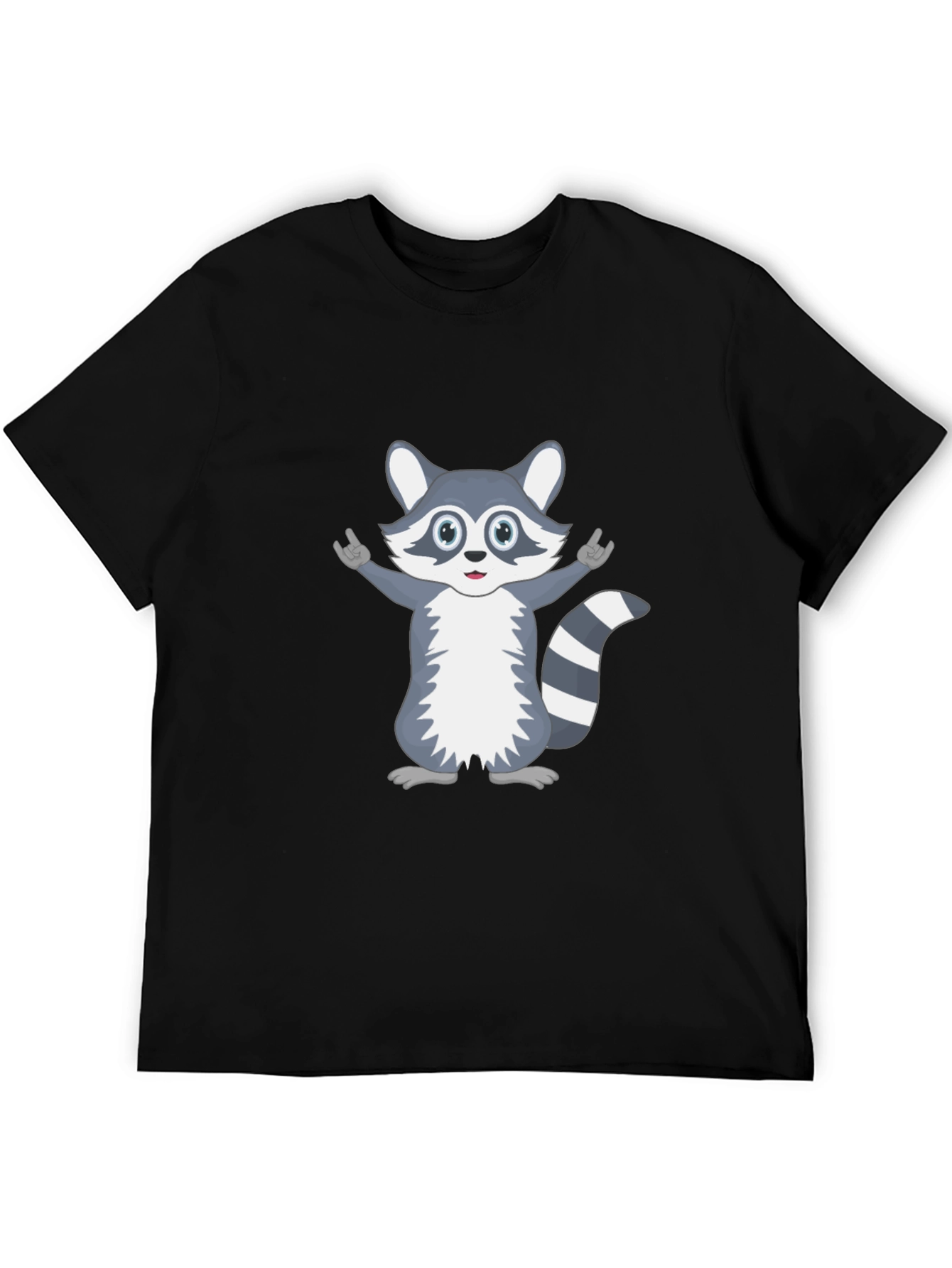Cute Raccoon Graphic T-Shirt - Unisex Black Tee