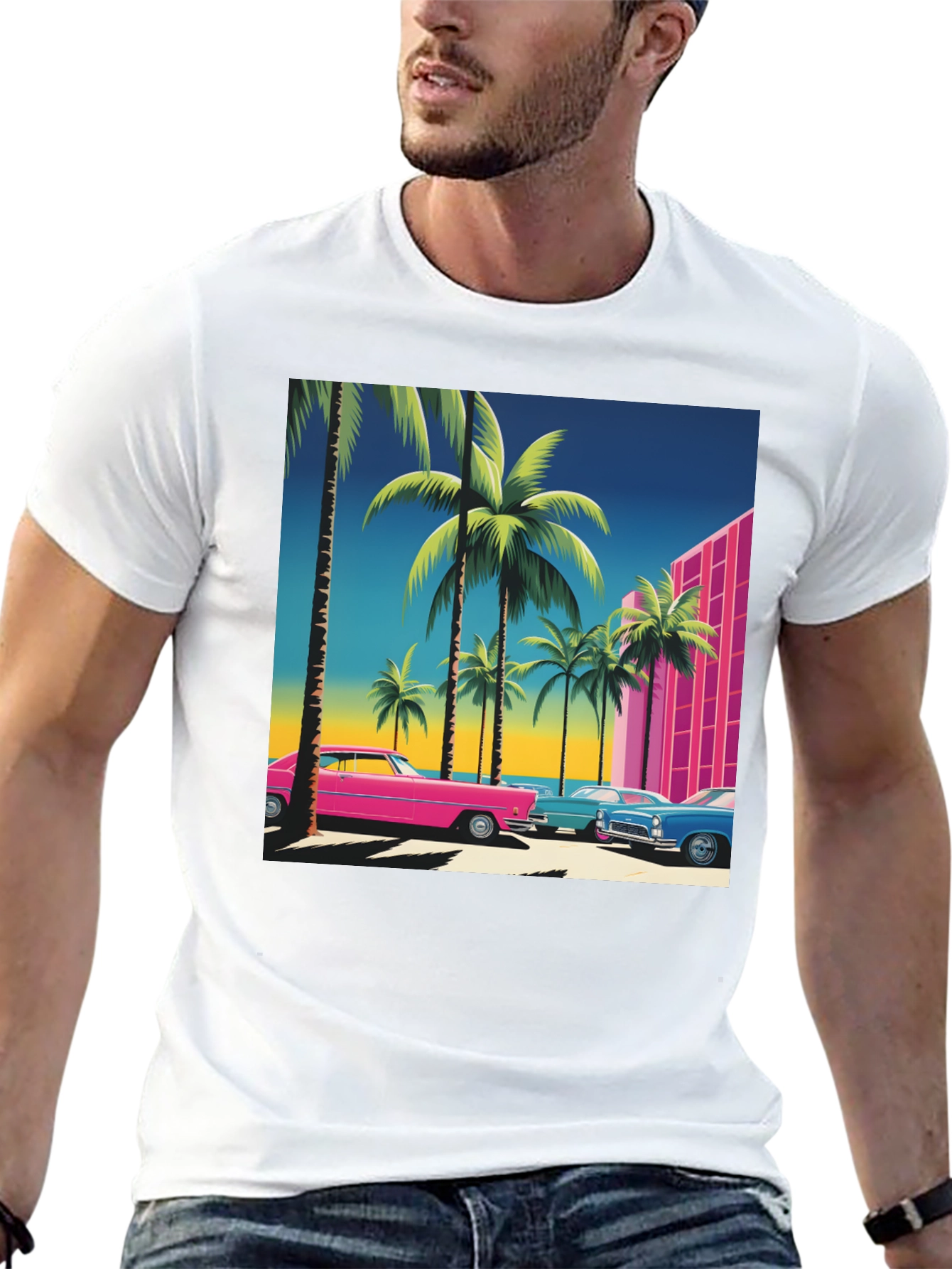 Retro Miami Vice Style T-Shirt