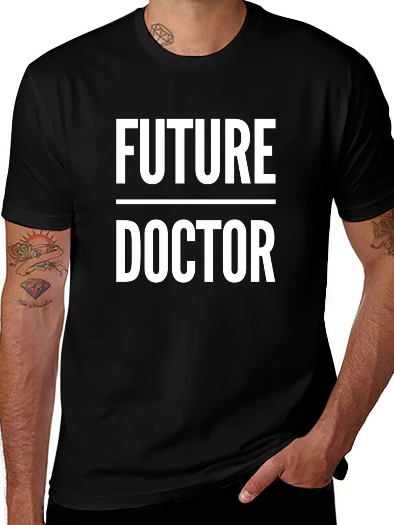 Future Doctor Black T-Shirt Medical Student Gift