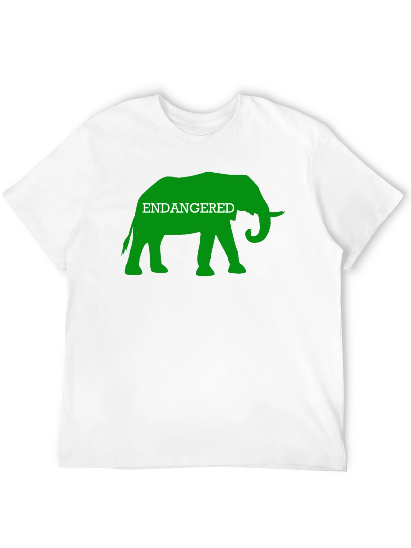 Endangered Elephant Graphic Tee - Black