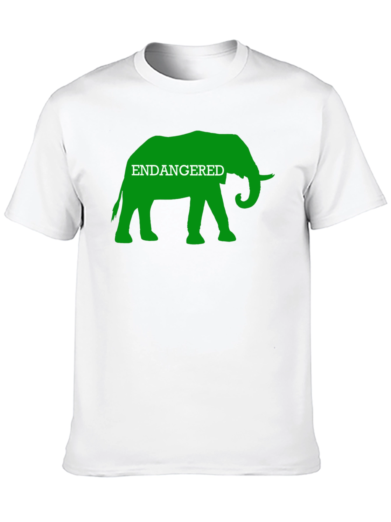 Endangered Elephant Graphic Tee - Black