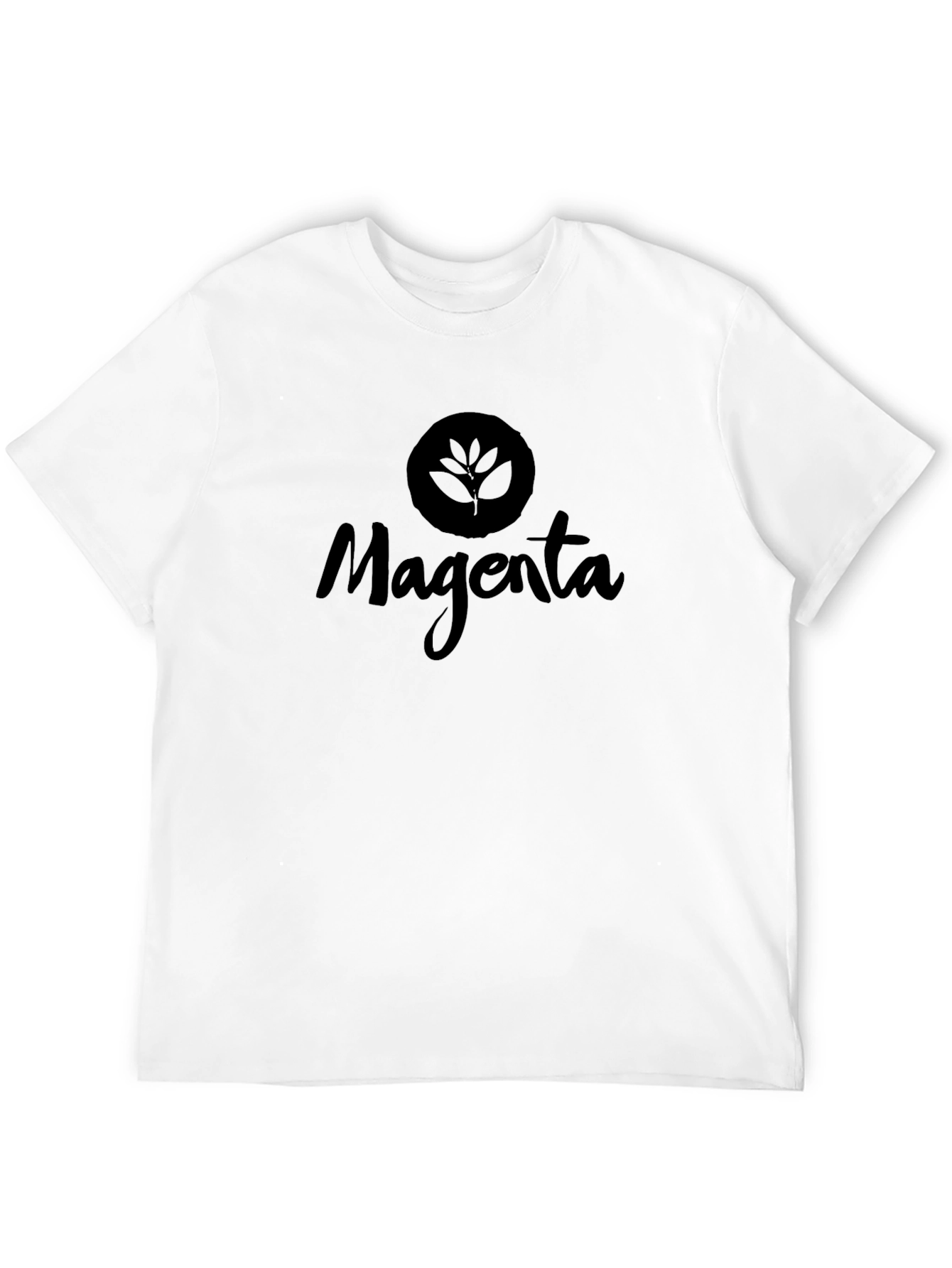 Magenta Logo Black T-Shirt