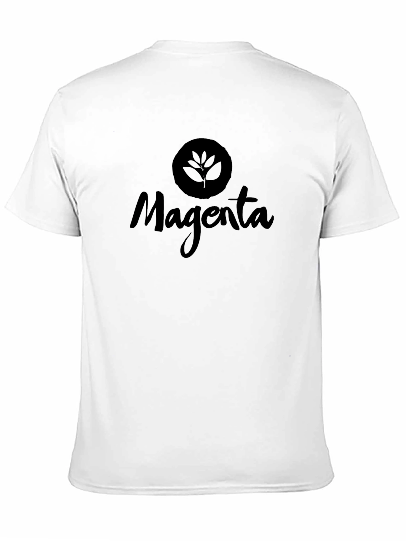 Magenta Logo Black T-Shirt