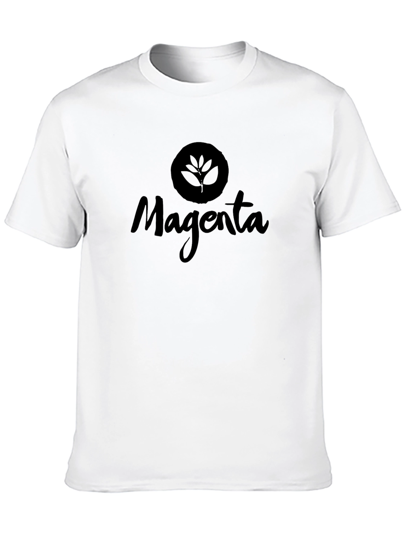 Magenta Logo Black T-Shirt