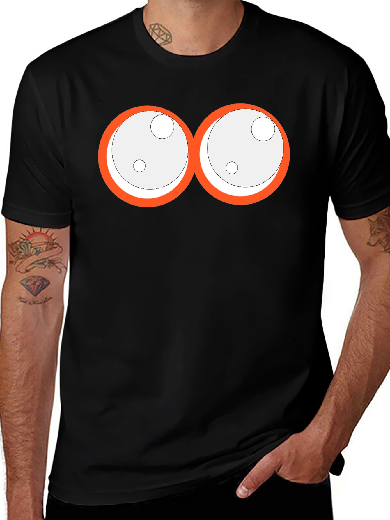 Funny Monster Eyes Graphic T-Shirt