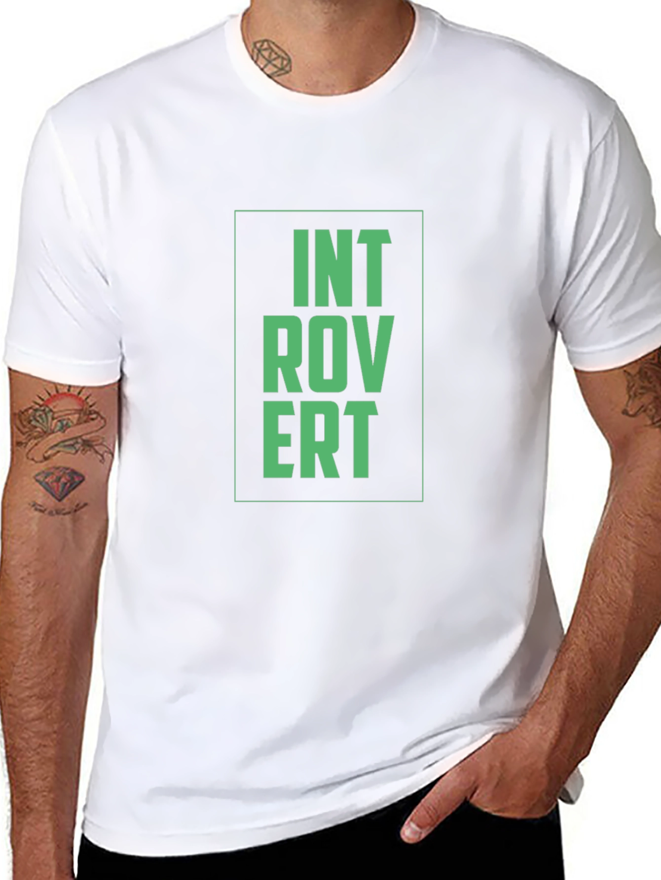 Introvert Graphic Tee - Black Comfort Fit T-Shirt