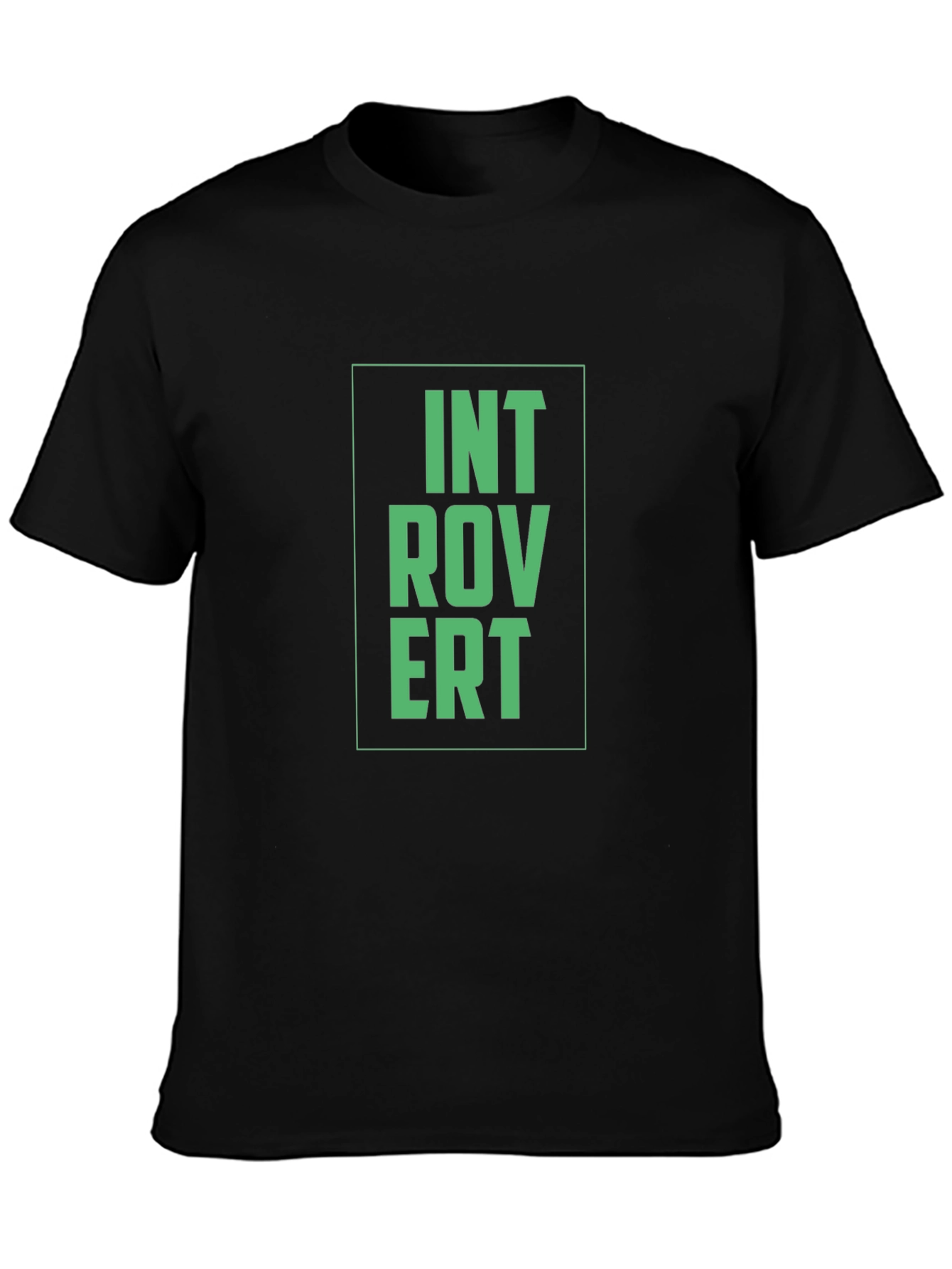 Introvert Graphic Tee - Black Comfort Fit T-Shirt