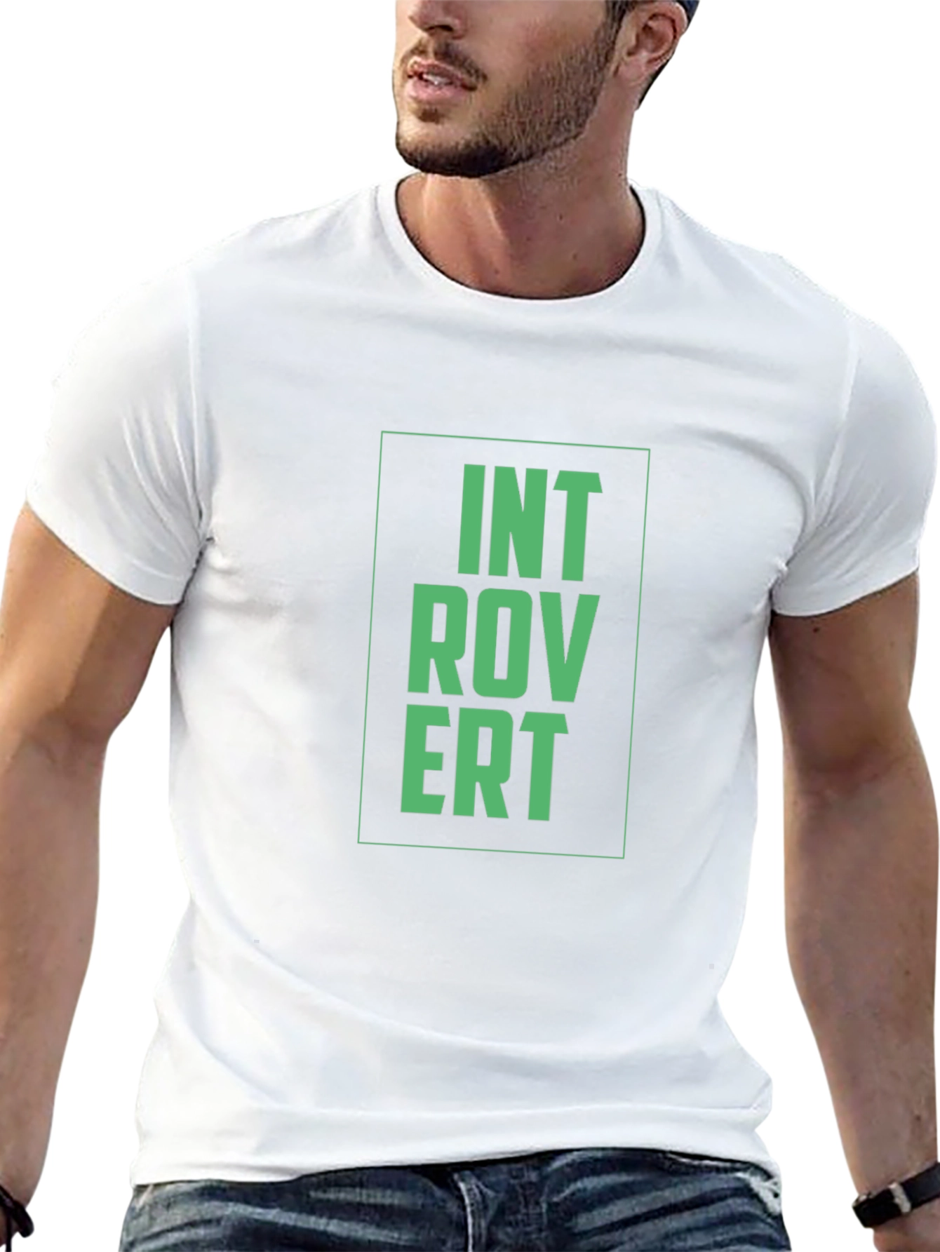 Introvert Graphic Tee - Black Comfort Fit T-Shirt
