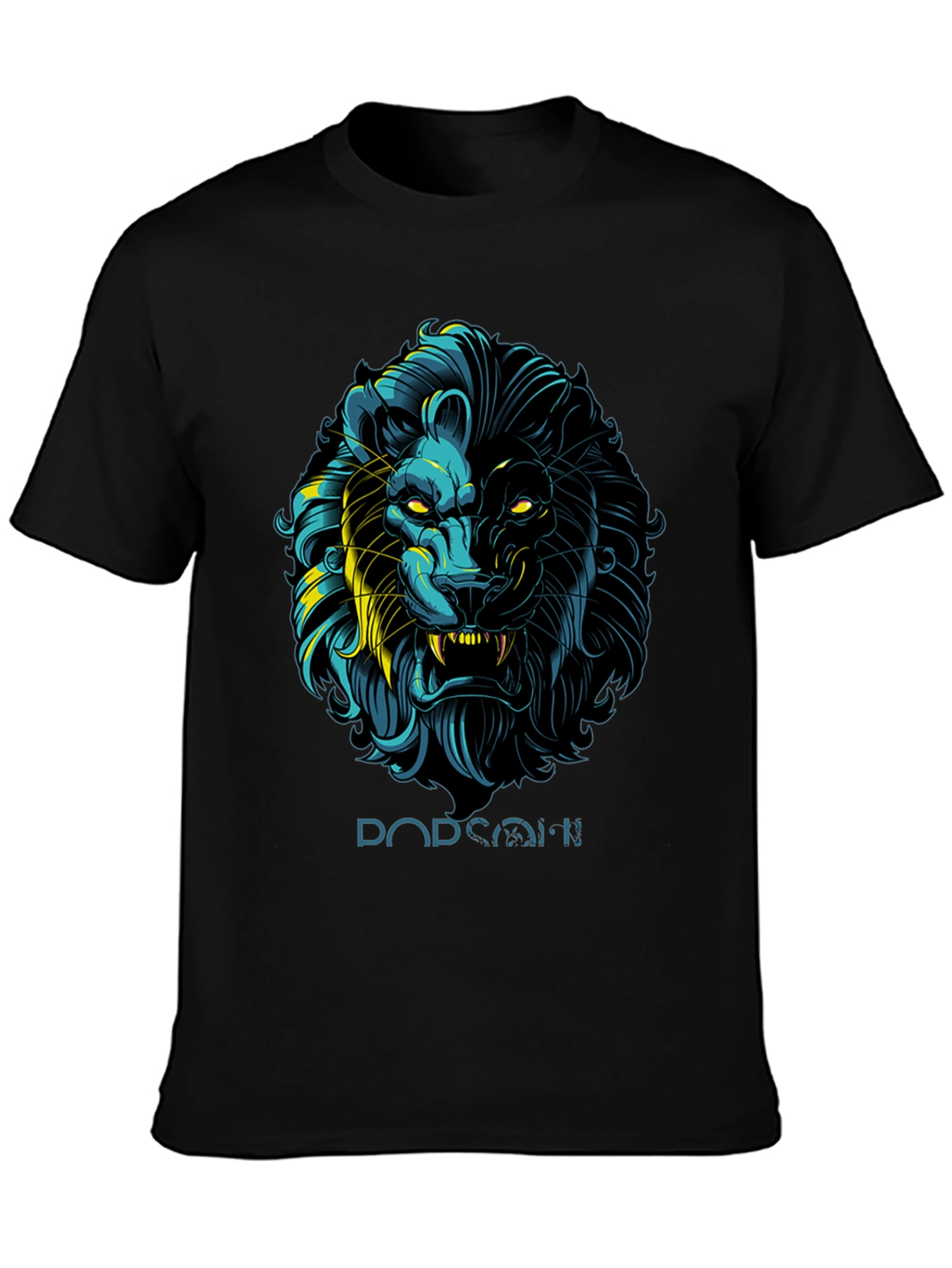 Lion Graphic Print Black T-Shirt - Stylish Mens Apparel