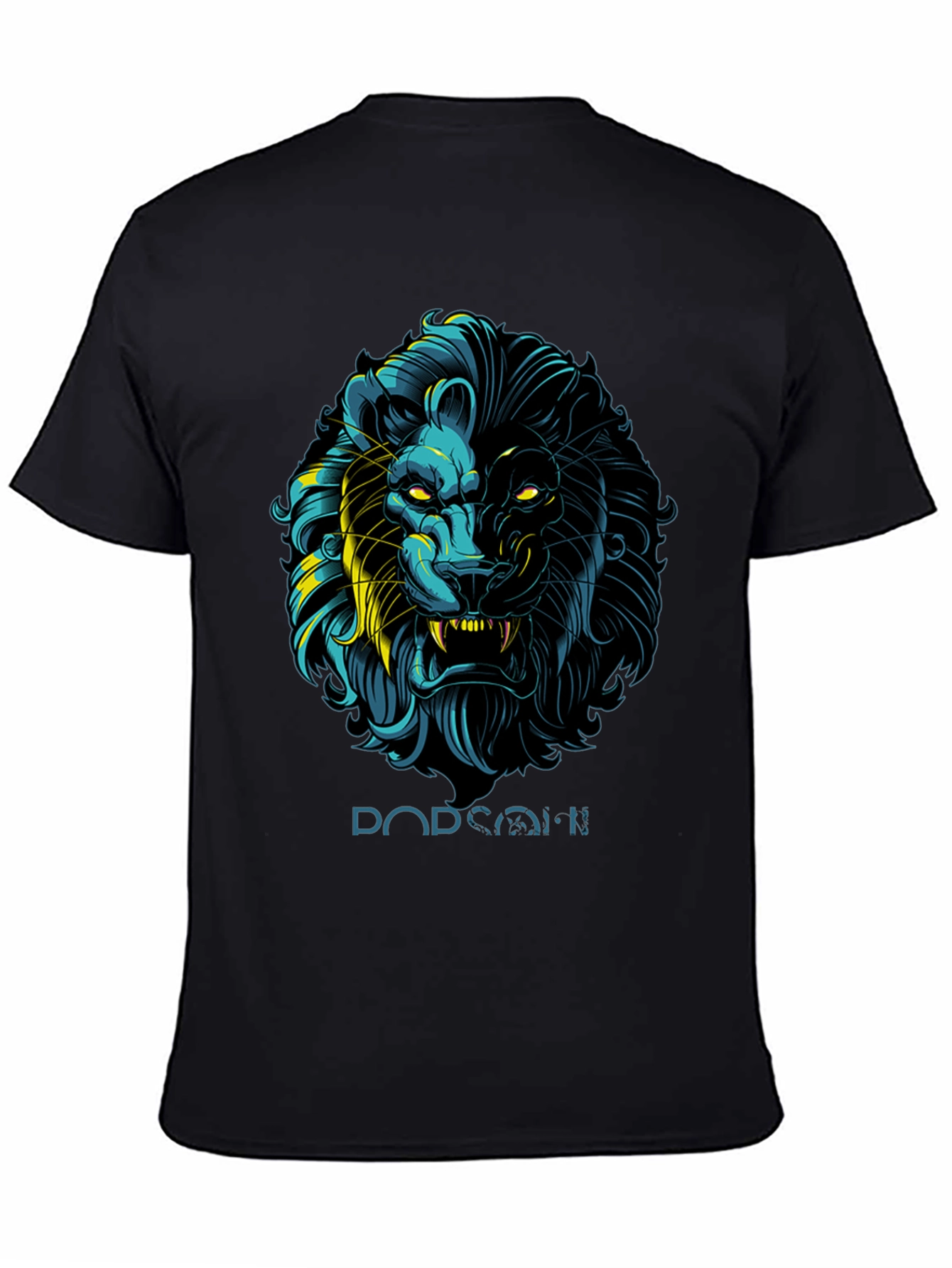 Lion Graphic Print Black T-Shirt - Stylish Mens Apparel