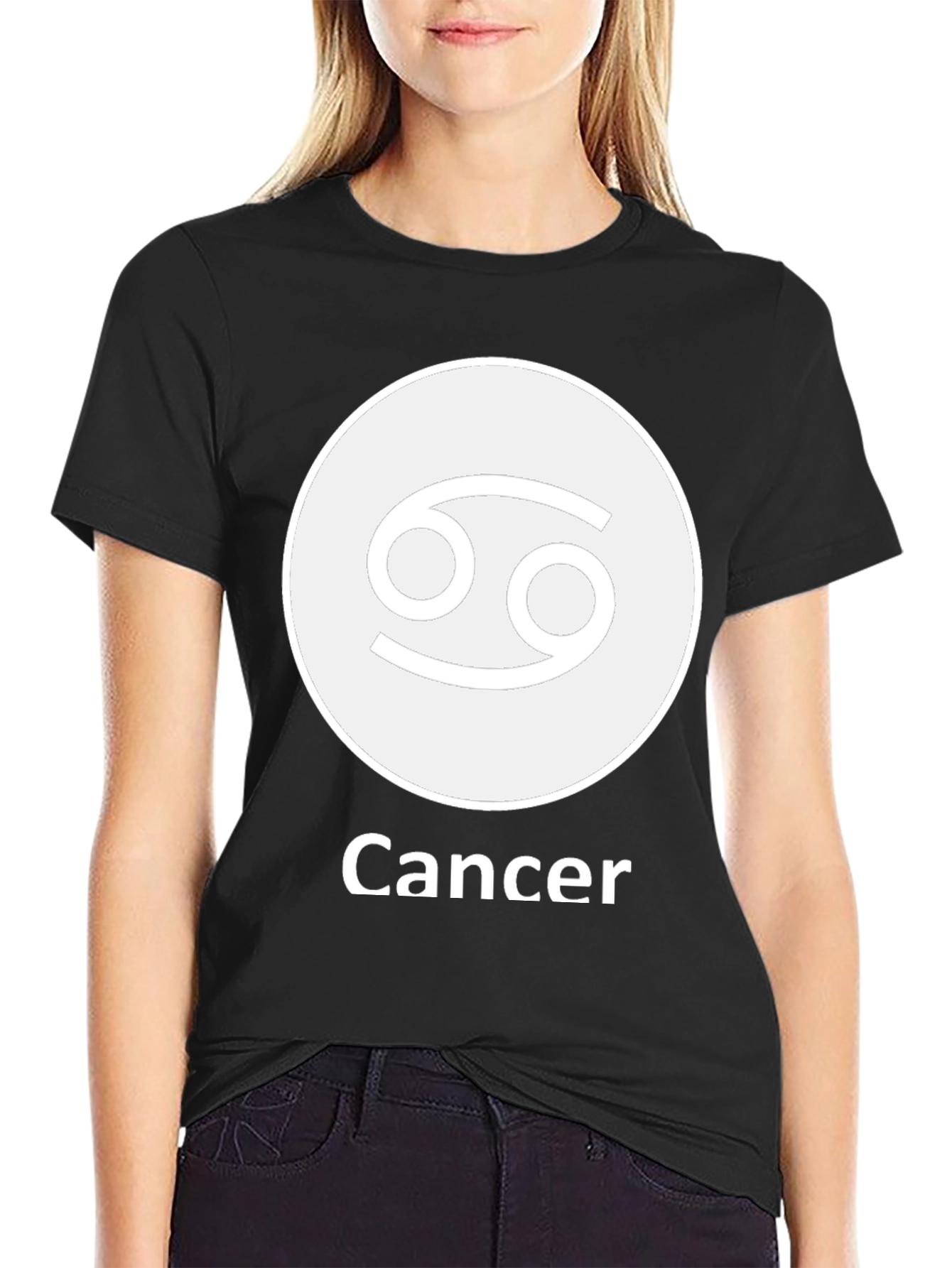 Cancer Zodiac Sign T-Shirt - Black