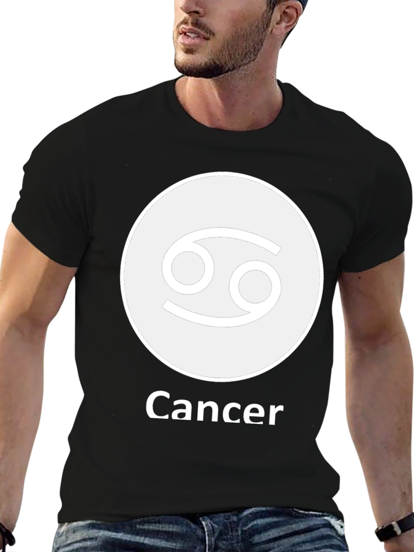 Cancer Zodiac Sign T-Shirt - Black